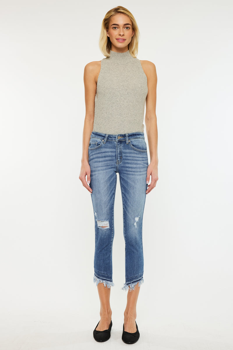Camila Mid Rise Ankle Skinny Jeans for Women - Stretch Denim Pants, Slim Fit, Comfortable & Trendy - Perfect for Casual Wear, Office & Date Night
