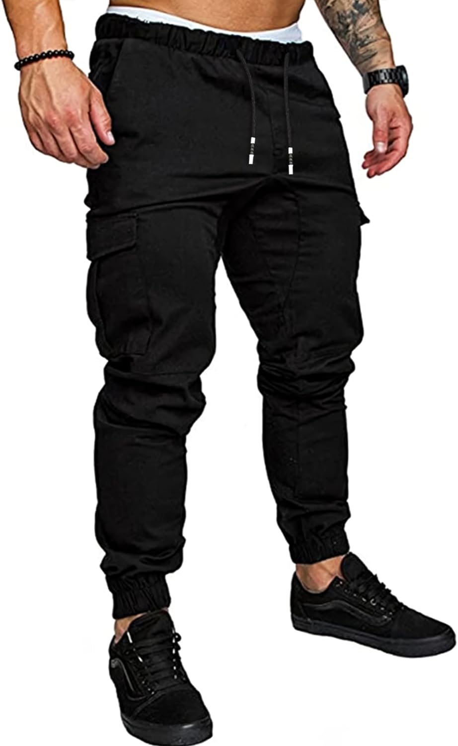 Men's Cotton Cargo Jogger Pants - Comfortable Athletic Sweatpants for Casual Wear, Workout & Lounge | Trendy Streetwear & Gym Essentials