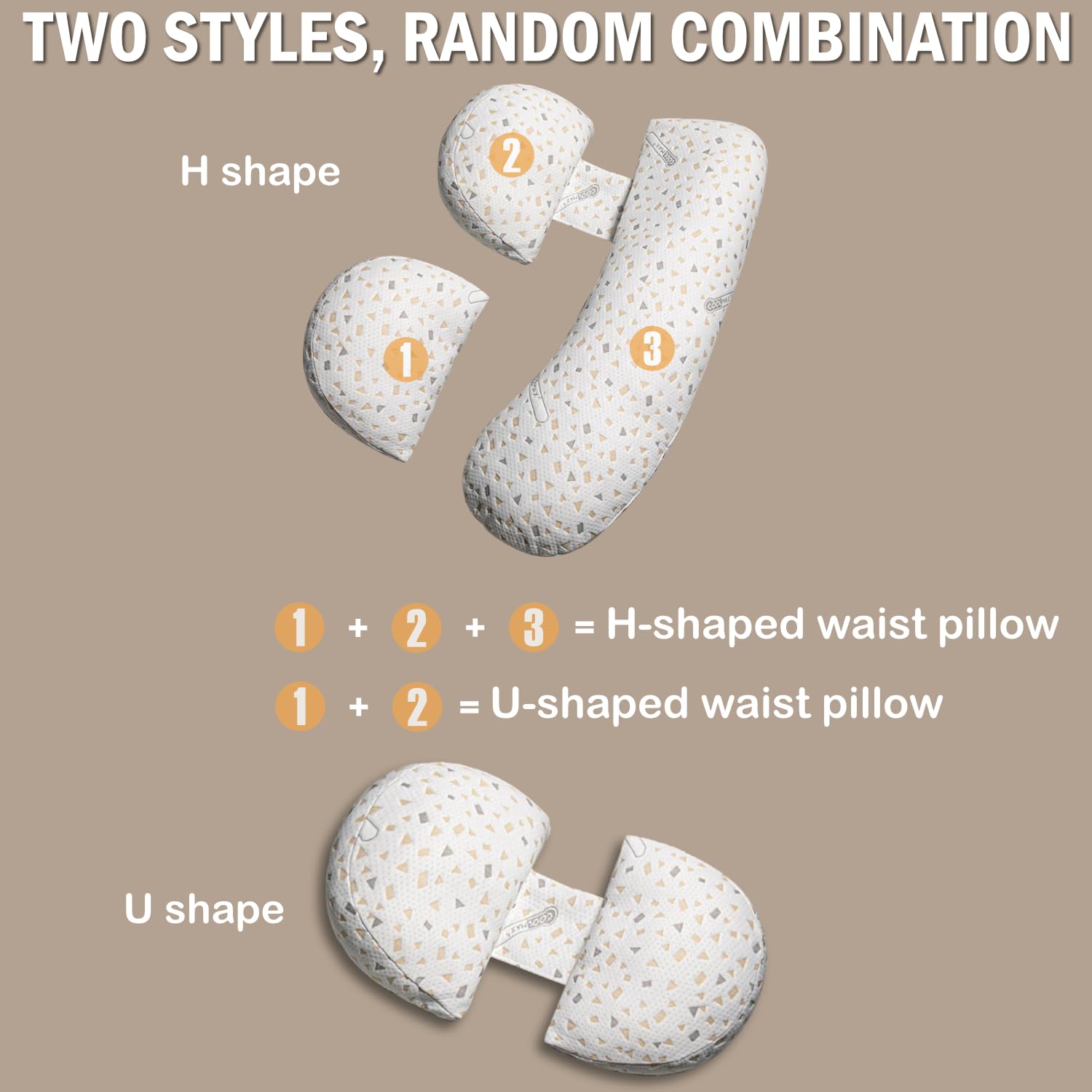 Oskeray Pregnancy Pillow for Sleeping - Maternity Body Pillow with Detachable Cover, Hip Back Leg Support for Pregnant Women - Perfect for Side Sleeping, Nursing & Comfort During Pregnancy