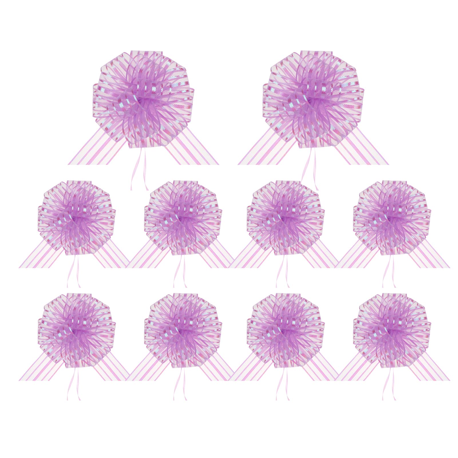 10pcs Light Purple Big Bows for Gift Wrapping, Party Decor, Car Decorations, Gift Baskets, Birthday Parties & Flower Arrangements - Perfect for Weddings, Baby Showers & Holiday Gifts