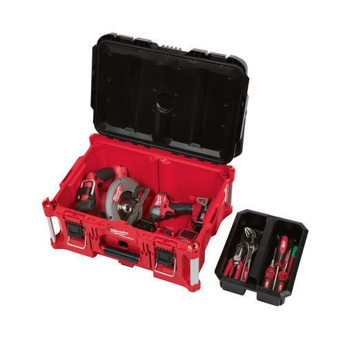Milwaukee Packout Large Tool Box 48-22-8425 - Heavy Duty Rolling Tool Storage System for Contractors & DIY - Perfect for Job Sites, Workshops & Truck Organization
