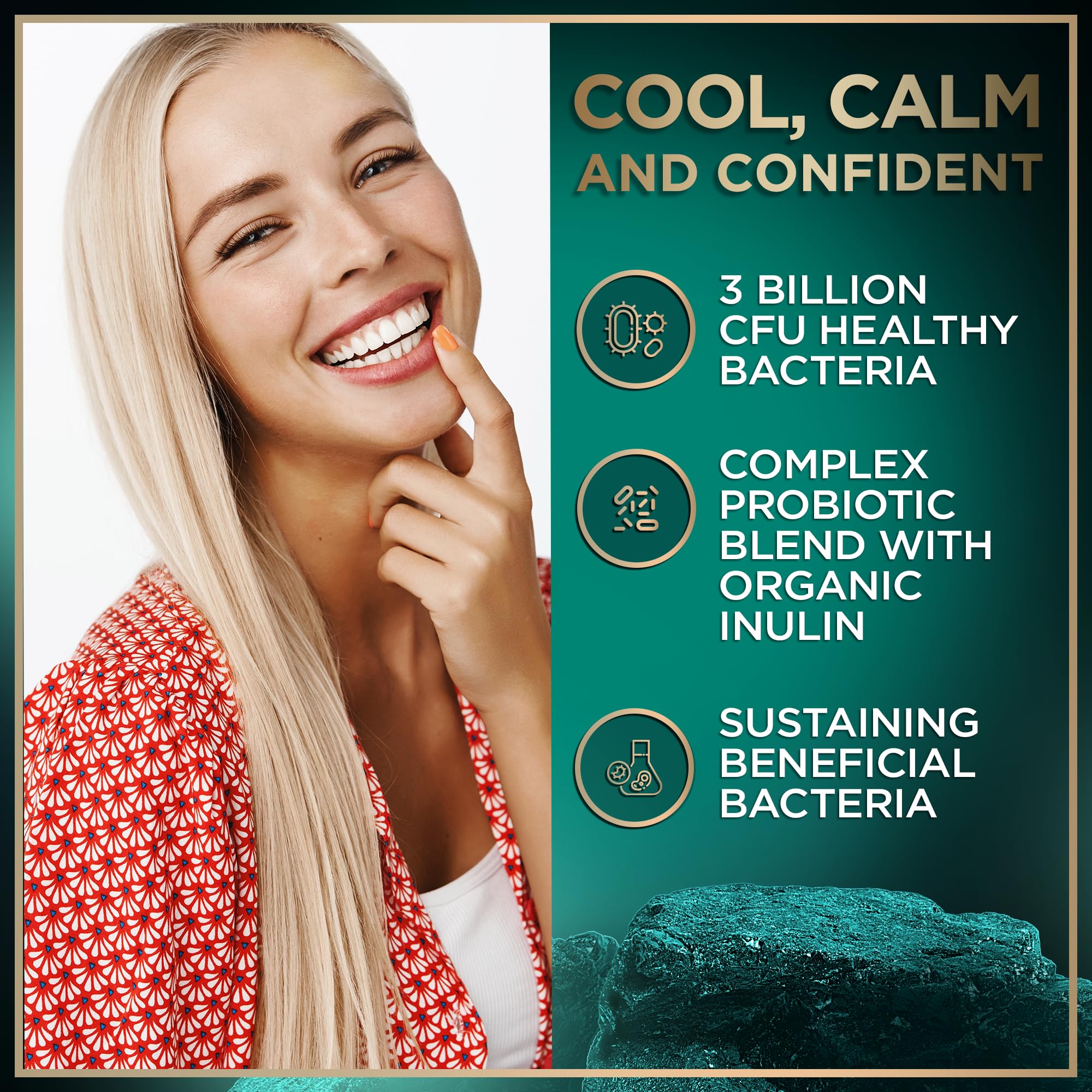 Dental Probiotics for Teeth & Gums - 3 Billion CFU Lactobacillus Salivarius Acidophilus Oral Supplement | Bad Breath Treatment for Adults | 45 Mint Tablets in Travel Tin for Fresh Breath & Oral Health | Perfect for Travel, Work & Daily Use