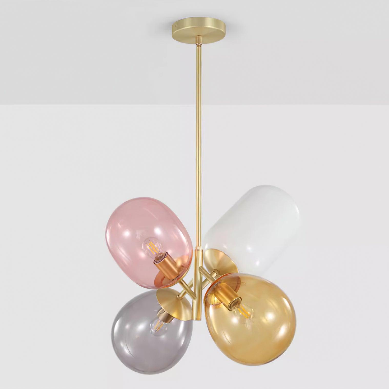 Elegant Balloon Glass Pendant Light - Modern Hanging Chandelier for Dining Room, Kitchen Island & Bedroom Decor