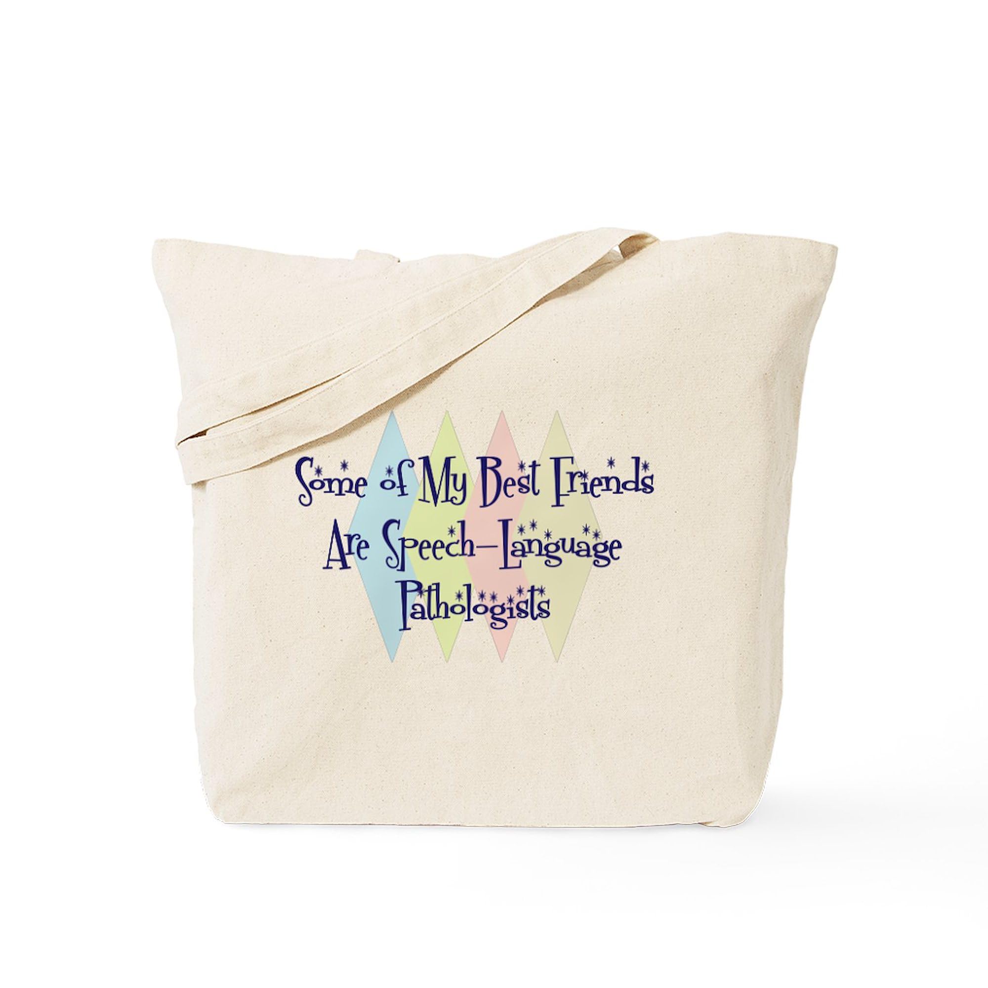 Speech Language Pathologists Tote Bag - Natural Canvas Reusable Shopping Bag for Therapists, Teachers & Students - Perfect for Work, School & Groceries