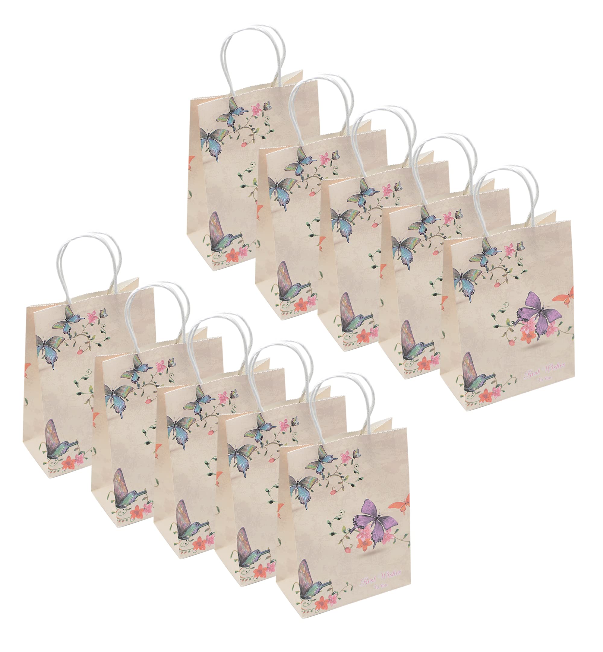 Eco-Friendly Small Kraft Paper Bags with Handle - 100 Pack for Party Favors, Baby Showers, Birthday, Wedding & Christmas | Perfect for Restaurants, Retail Stores & Gift Packaging