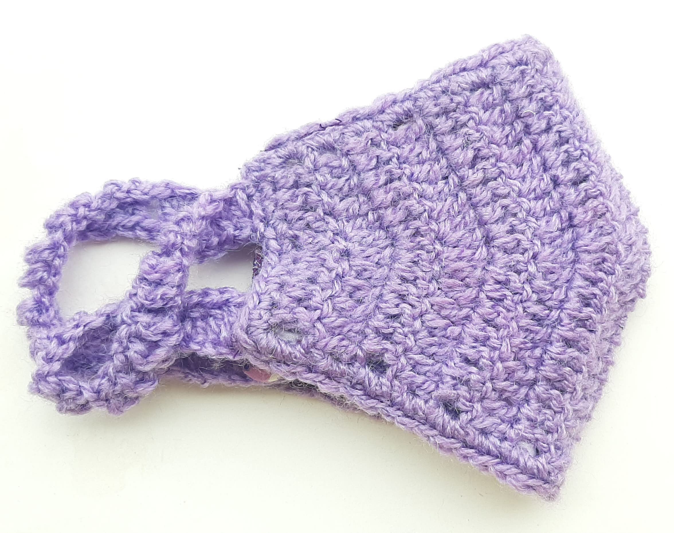 My Little Princess Handmade Wool Crochet Face Mask for Kids - Soft & Breathable, Multiple Colors (MLP-CR-Kids Mask006) - Perfect for School, Playdates & Outdoor Activities