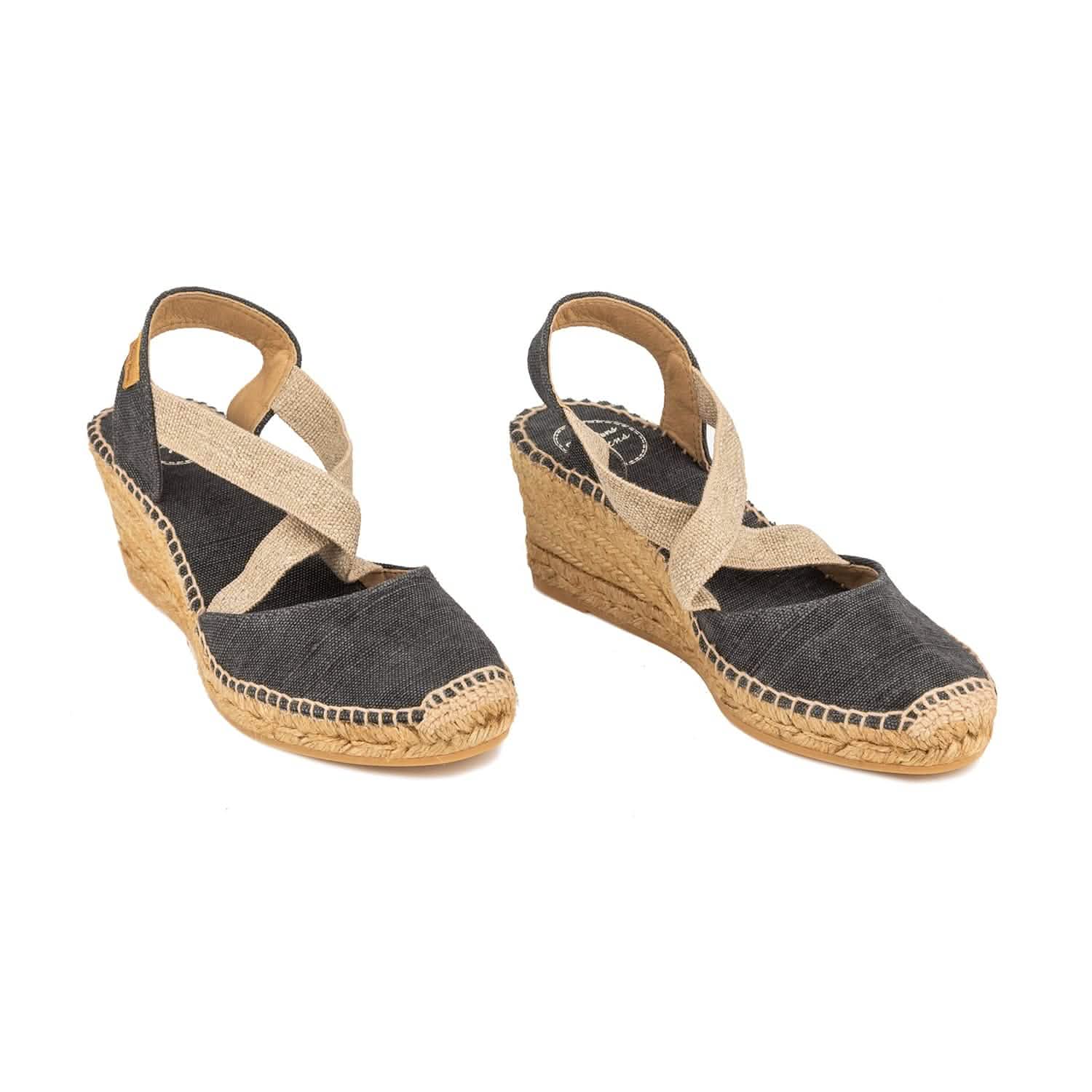 Women's Plain Canvas Wedge Espadrilles - Comfortable Summer Casual Shoes for Beach, Vacation & Everyday Wear | Saba V