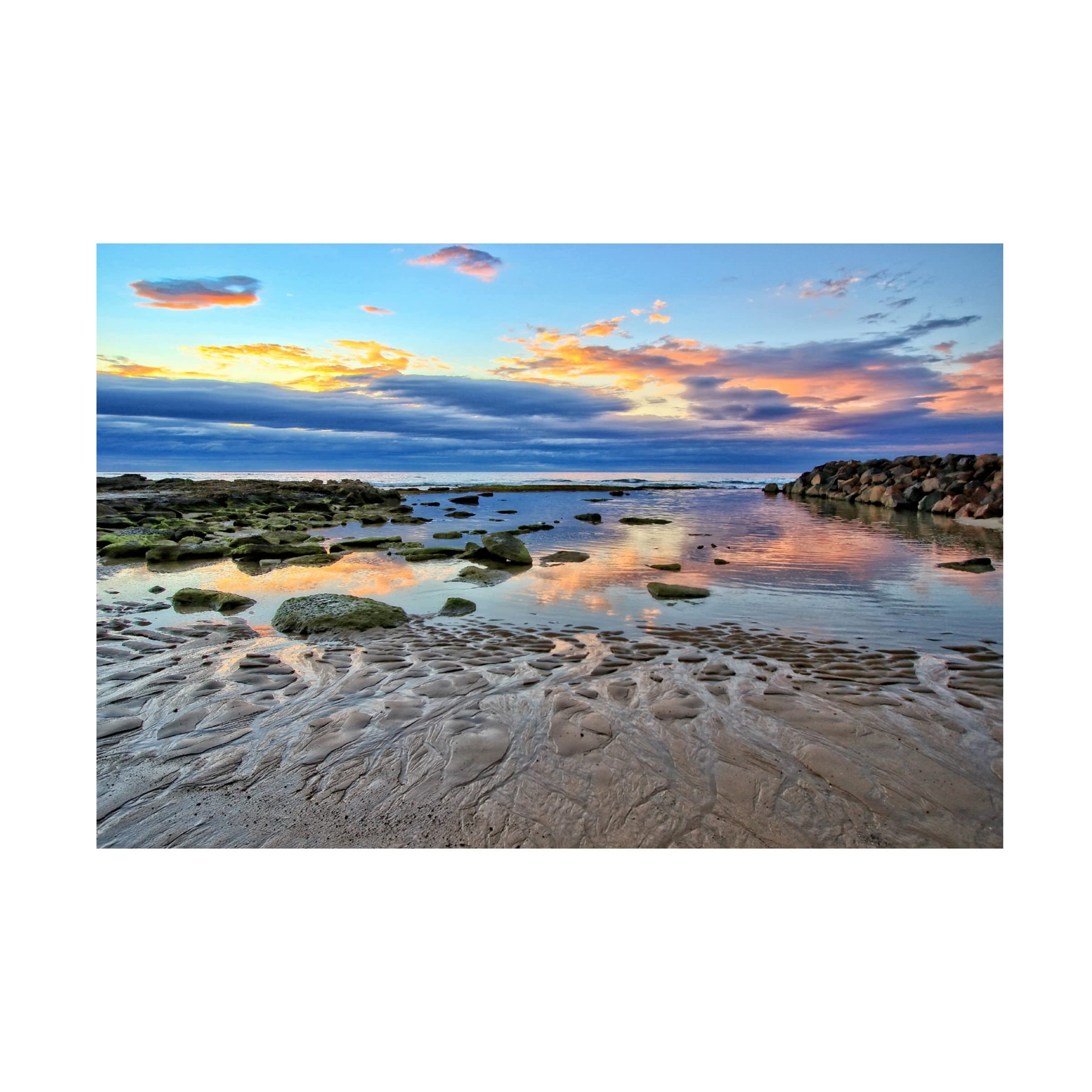 Trademark Fine Art 'Sunrise Sonata' Canvas Wall Art by Beata Czyzowska Young - Modern Landscape Painting for Living Room, Bedroom & Office Decor