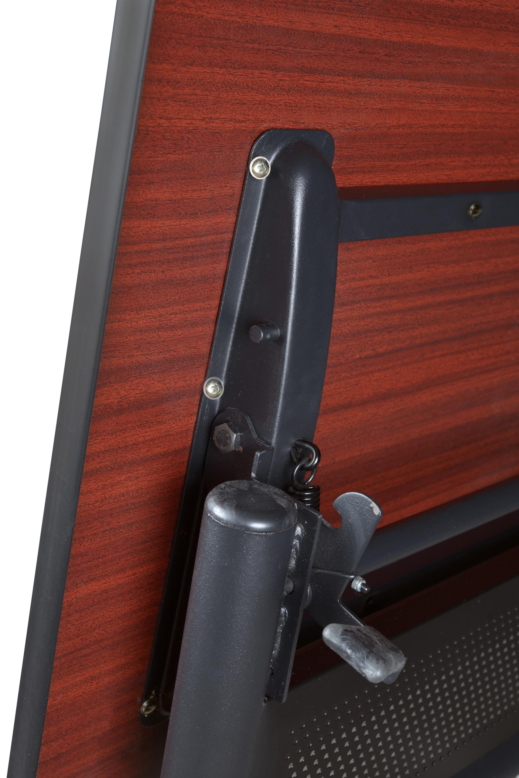 Kobe 60 Inch Flip Top Mobile Training Table with Modesty Panel - Mahogany Finish | Foldable Conference Table for Office Meetings, Training Sessions & Home Office Workspace