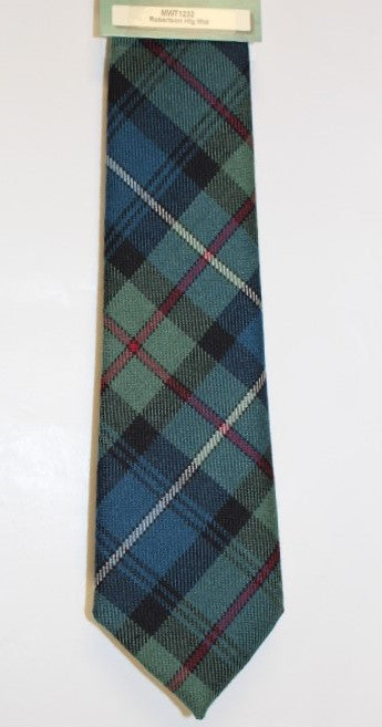 Robertson Hunting Muted Tartan Tie for Men - Classic Plaid Necktie for Business, Wedding & Formal Occasions
