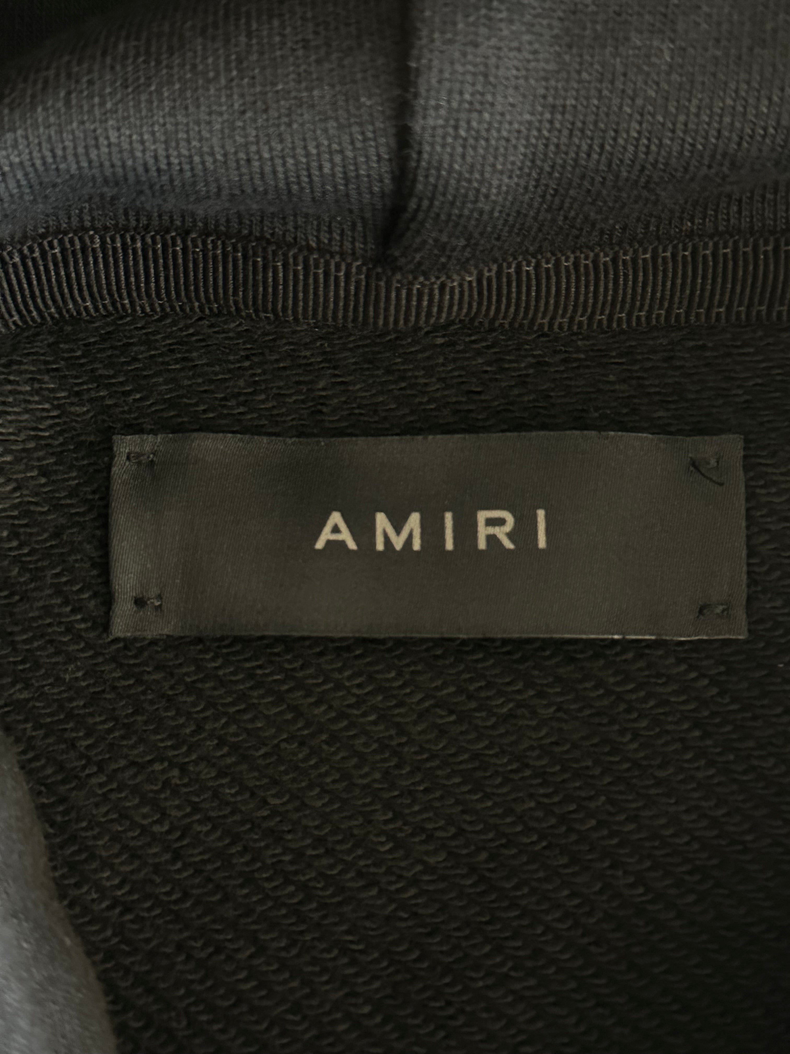 Amiri Black & White Preemo Logo Hoodie - Men's Premium Streetwear Pullover for Casual & Urban Style - Perfect for Street Fashion & Everyday Wear