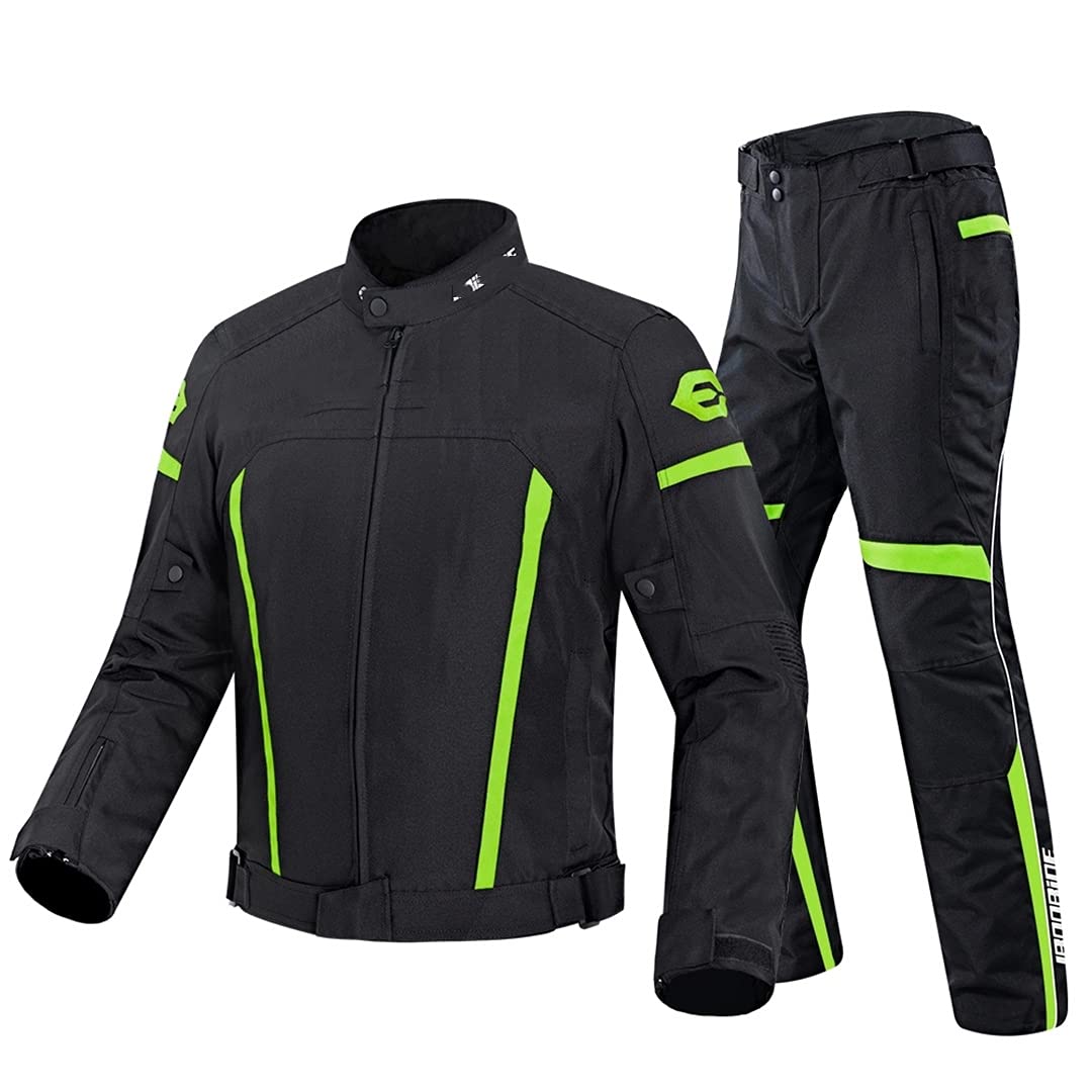 Men's Waterproof Motorcycle Jacket - Motocross Racing Jacket with Armor Protection for Off-Road & Street Riding | All-Weather Riding Gear for Adventure & Commuting