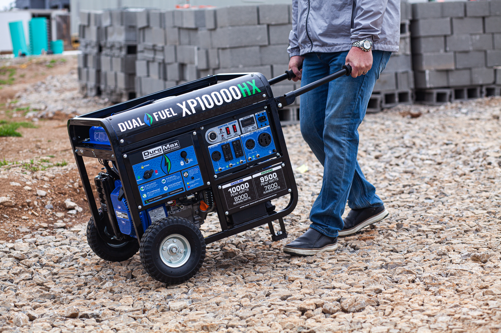 10,000W Dual Fuel Portable Inverter Generator with CO Alert - Reliable Backup Power for Camping, RV, Home & Emergency Use