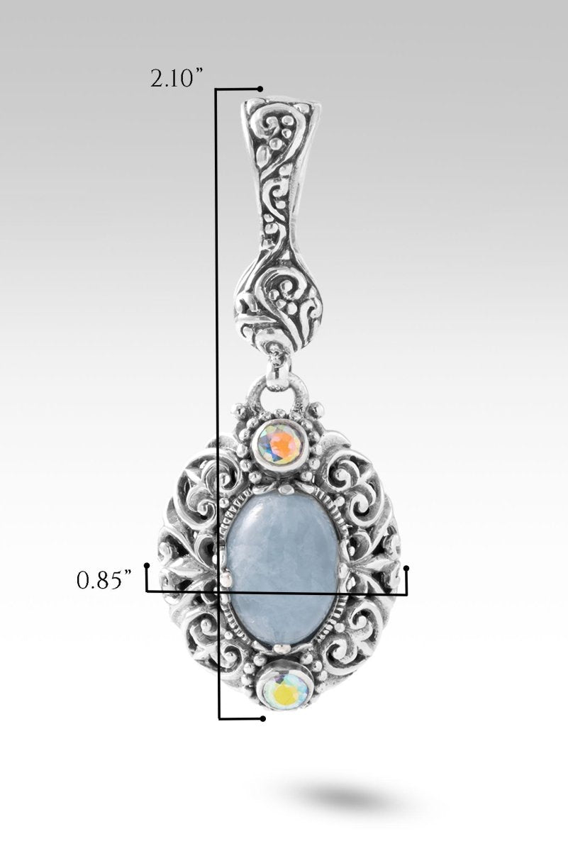 Song of Angels Pendant™ - Genuine Aquamarine & Mercury Mist™ Mystic Topaz Sterling Silver Necklace - Perfect for Weddings, Anniversaries & Spiritual Gifts