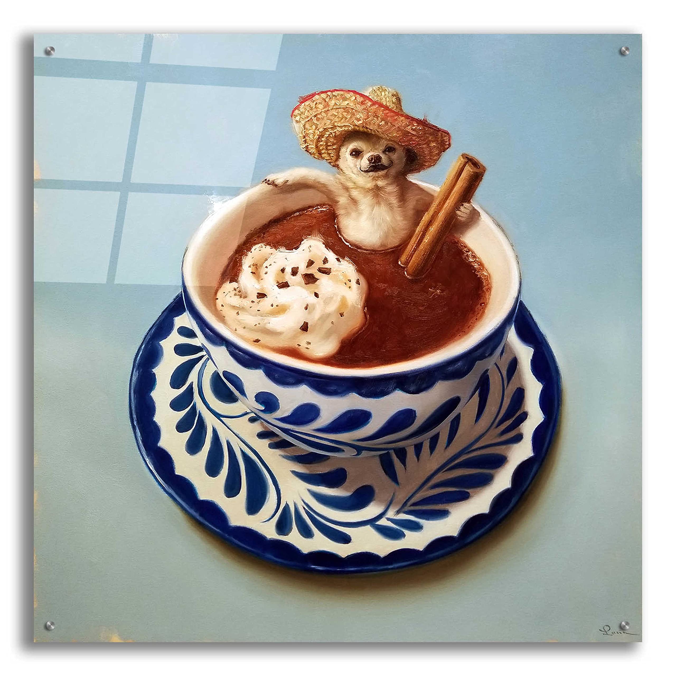 Lucia Heffernan Mexican Hot Chocolate Acrylic Glass Wall Art - 36x36 Inch Modern Home Decor for Living Room, Bedroom & Office