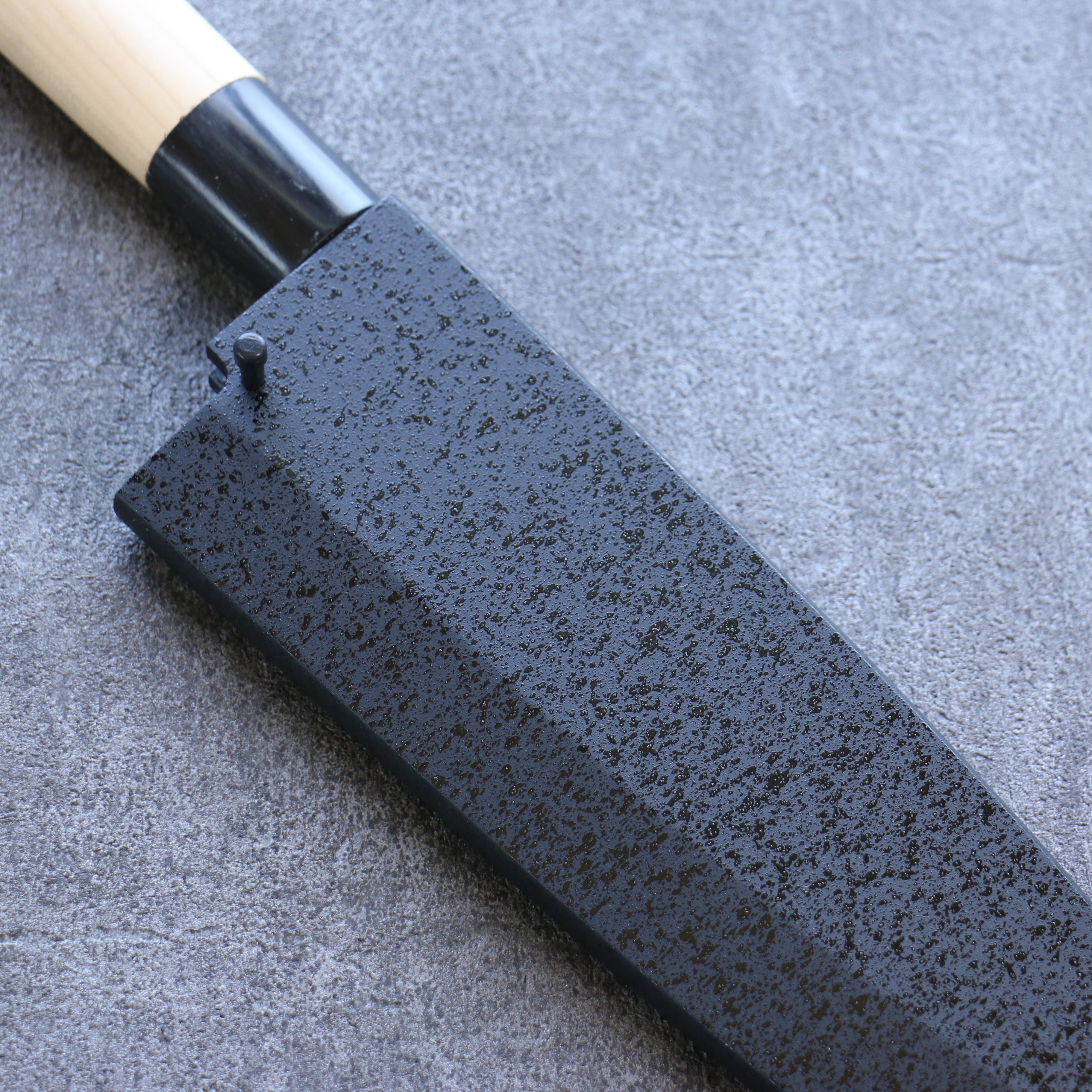 Premium Kuroshime Magnolia Sheath for 225mm Deba Knife - Handcrafted Plywood Pin by Kaneko - Perfect for Japanese Kitchen, Sushi Preparation & Professional Chefs