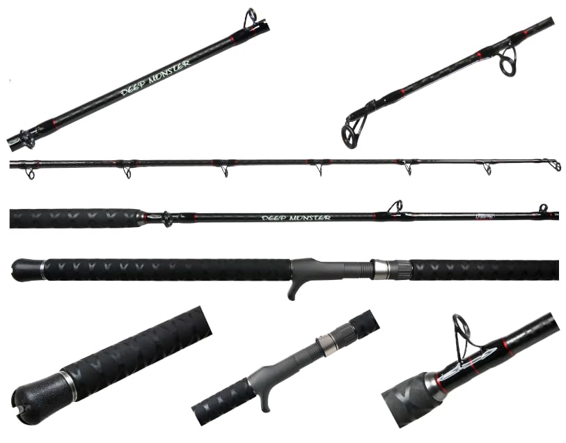 Premium Deep Monster Tilefish & Tuna Fishing Rod - Heavy Duty Saltwater Offshore Fishing Pole for Deep Sea Angling - Perfect for Deep Water Bottom Fishing and Big Game Tuna Charters