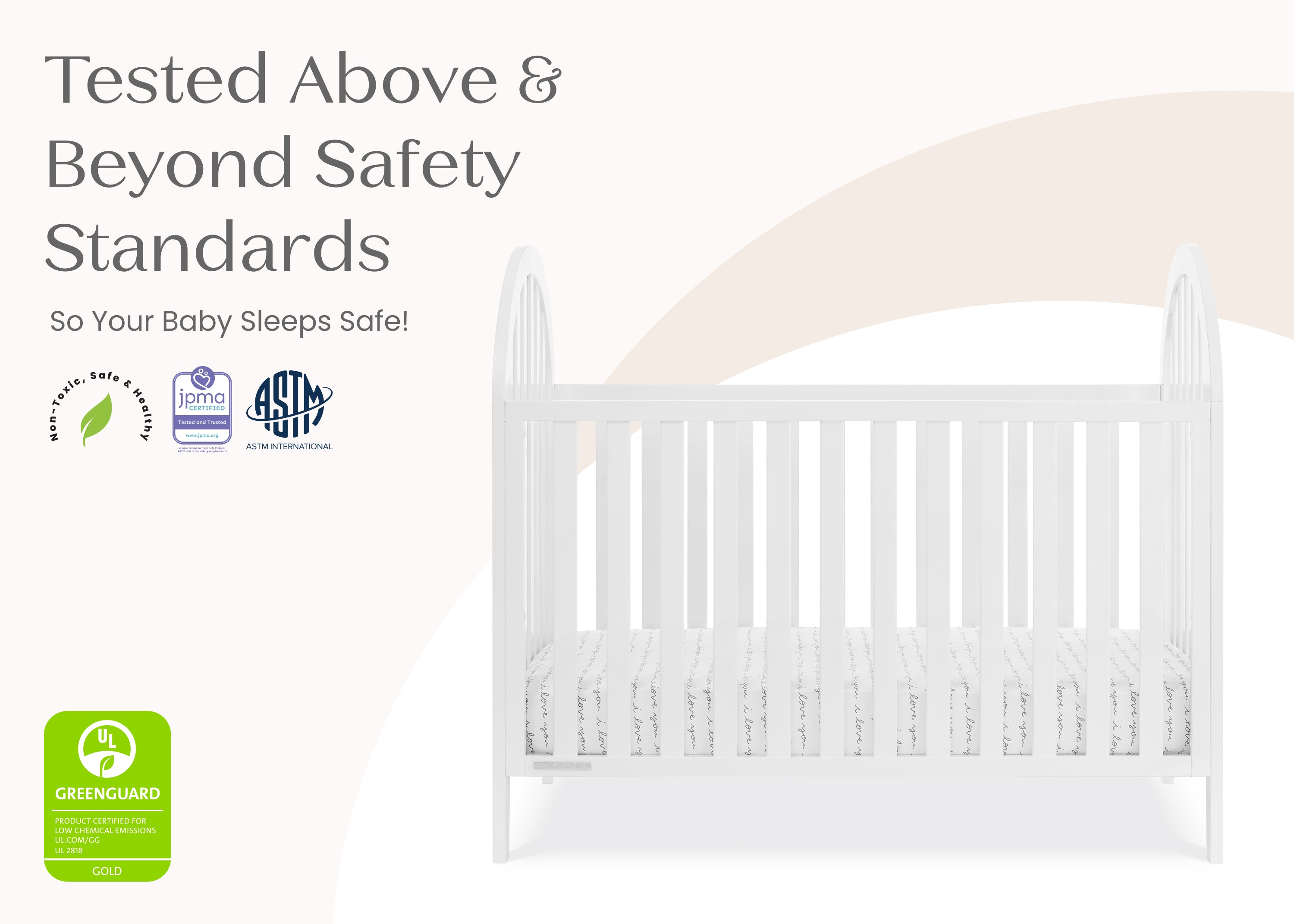 Milano 4-in-1 Convertible Baby Crib - Toddler Bed, Daybed & Full-Size Bed - Nursery Furniture for Boys & Girls - Perfect for Newborn to Teen Years