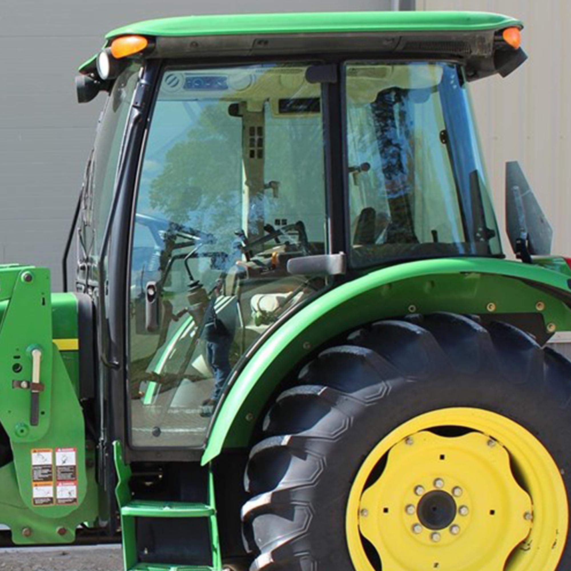 John Deere Tractor Door Glass LH Replacement - Compatible with Part No. R198624 (Non-Tinted) - Durable OEM Fit for Farming & Outdoor Work