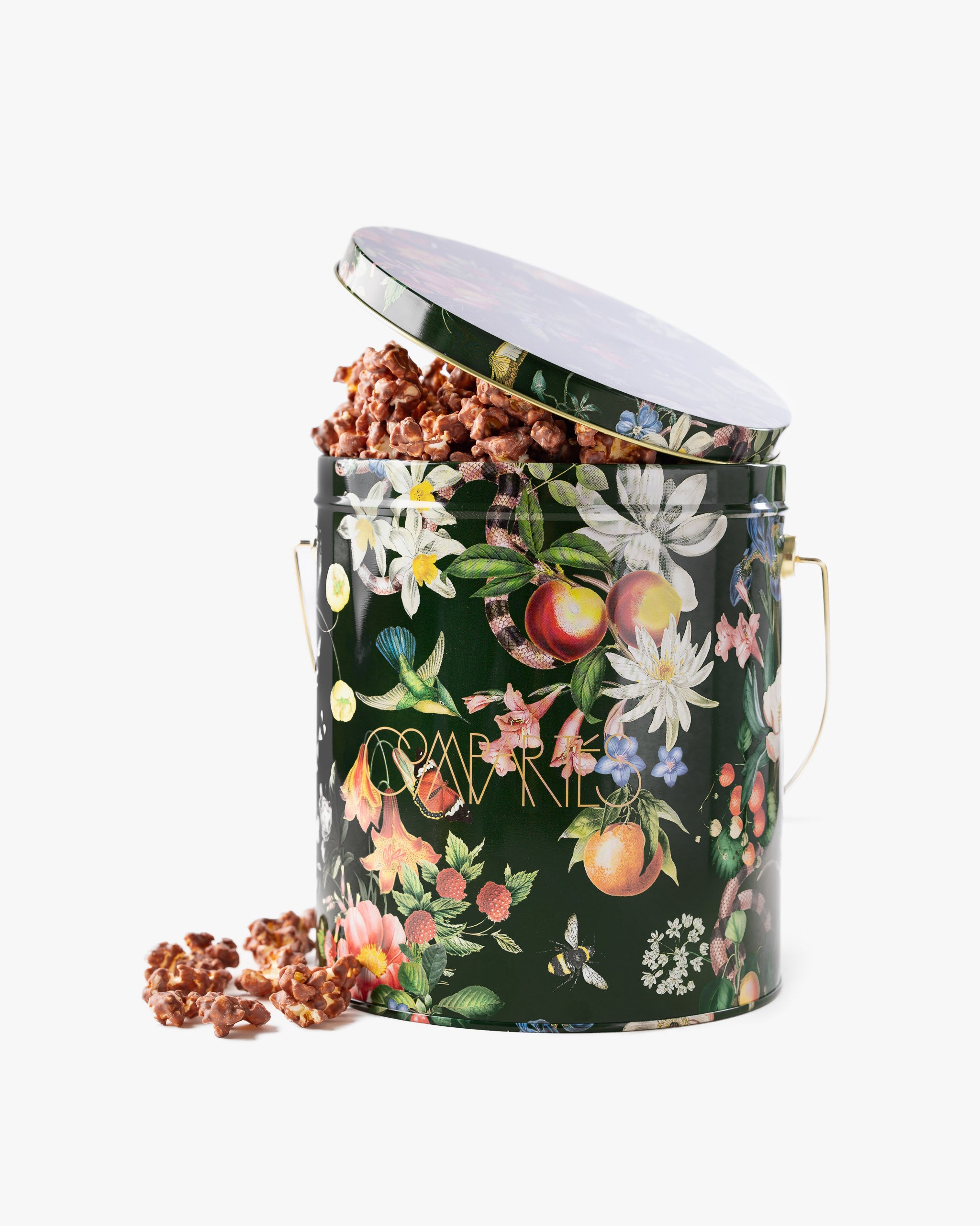Delicious Chocolate Covered Popcorn Bucket - Gourmet Sweet & Salty Snack for Movie Nights, Parties & Gifts - 16oz Resealable Tub