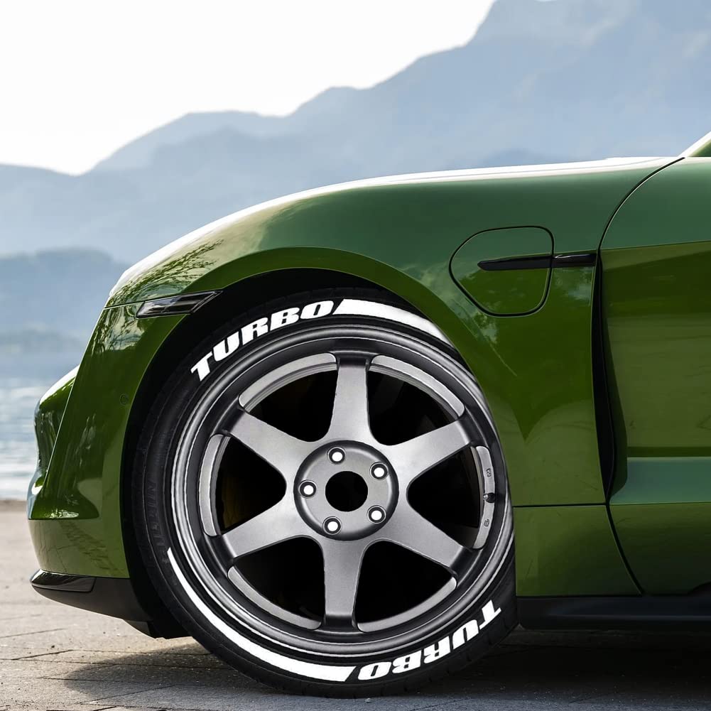 Premium Car Tire Letter Stickers - Waterproof DIY Wheel Rim Decals for Cars & Motorcycles - Custom Auto Accessories (White-02) - Perfect for Vehicle Customization & Off-Road Enthusiasts