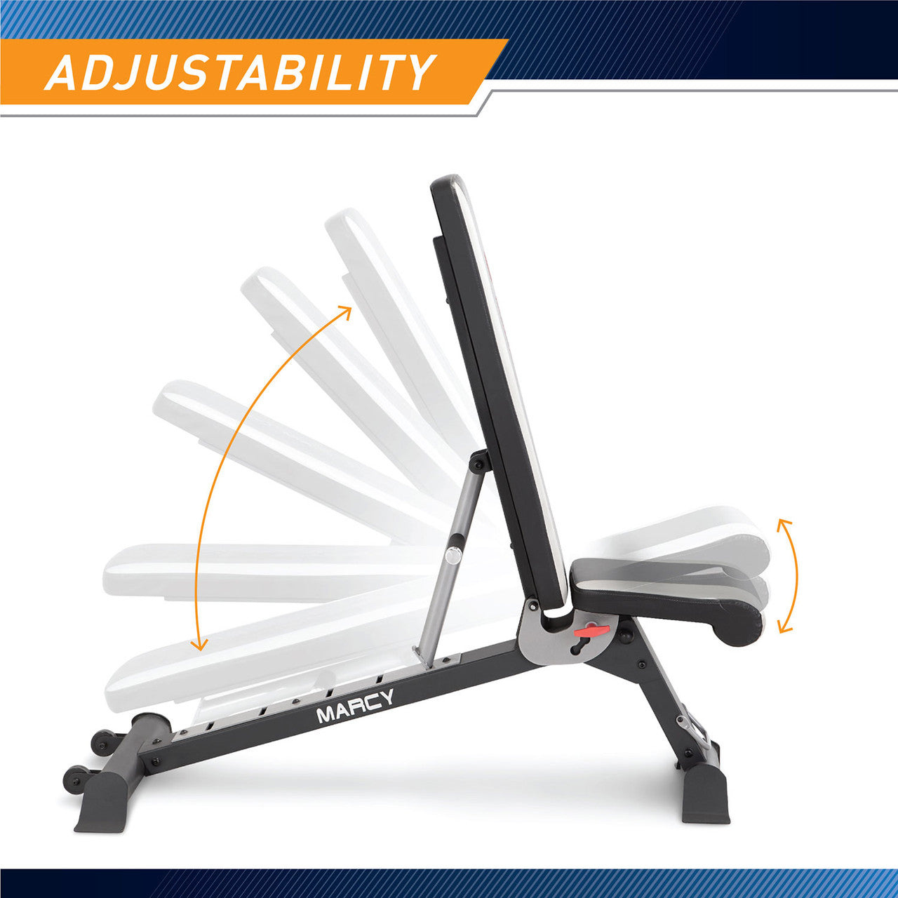 Marcy SB 670 Adjustable Weight Bench for Home Gym - Strength Training & Full Body Workouts - Perfect for Dumbbell Exercises, Sit-ups & More