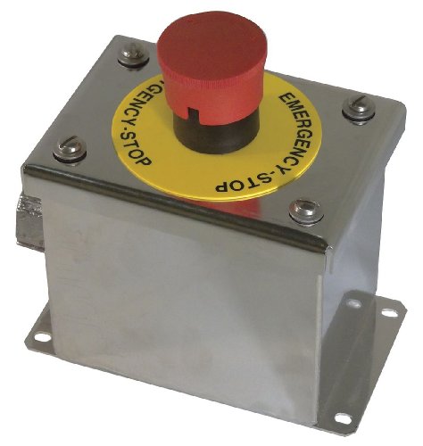 GE (General Electric) GE-ESSS Emergency Push Button Station - Red Industrial Safety Switch for Emergency Stop, Machine Control & Hazardous Situations - Ideal for Factories, Warehouses & Heavy Equipment Safety Systems