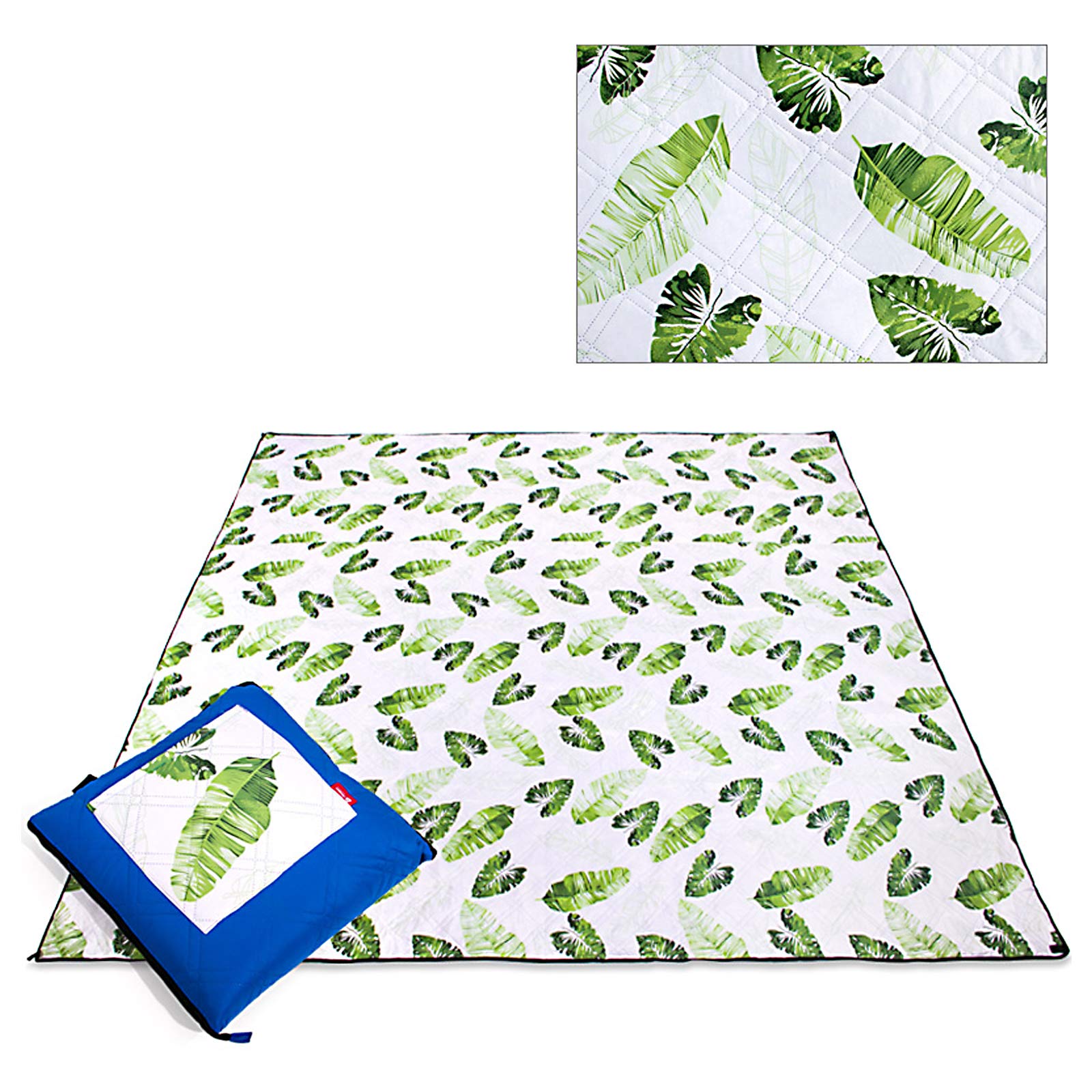 WDDLD Waterproof Oversized Picnic Blanket 300x300cm - Foldable Beach Mat for Outdoor Camping, Hiking, Travel & Picnics - Lightweight, Washable & Portable - Perfect for Beach, Park, Backyard & Family Gatherings (Multicolor)