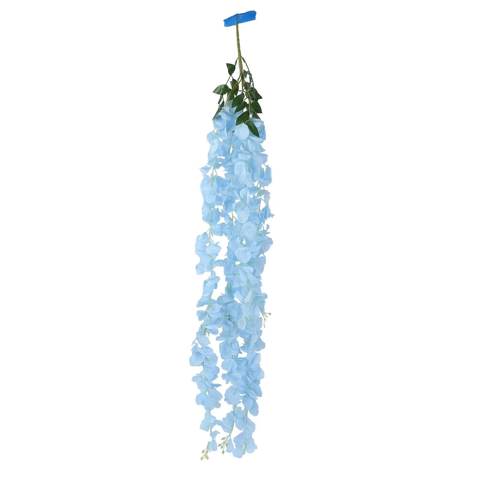 42 Inch Tall Artificial Silk Wisteria Hanging Vine Bush - Purple Faux Flowers for Home Decor, Wedding Centerpieces, Garden & Outdoor Party Decorations