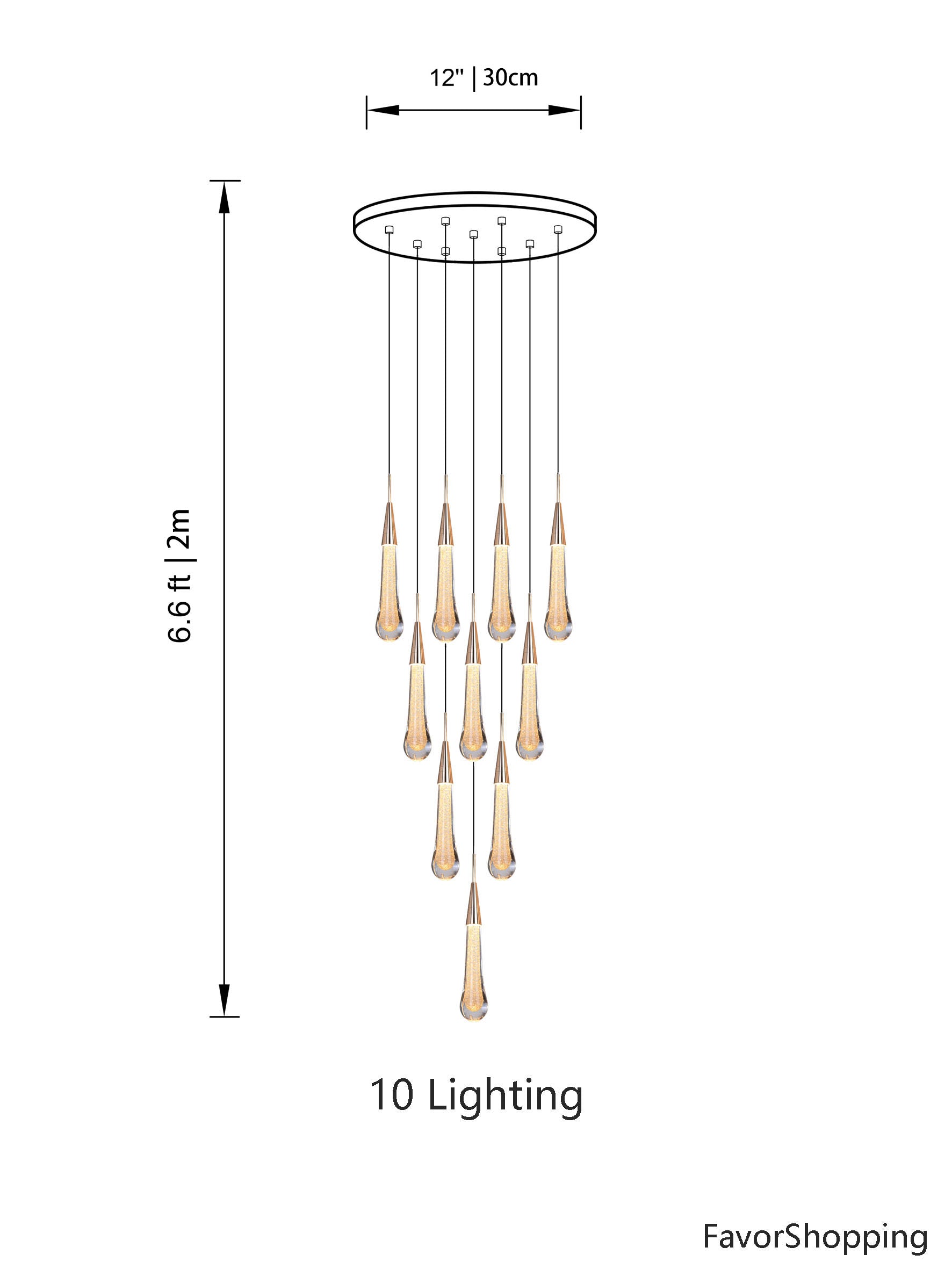 Elegant Spiral Raindrop Crystal Chandelier - Modern Ceiling Pendant Light for Foyer, Entryway & Dining Room | Perfect for Home Decor, Wedding Venues & Luxury Spaces