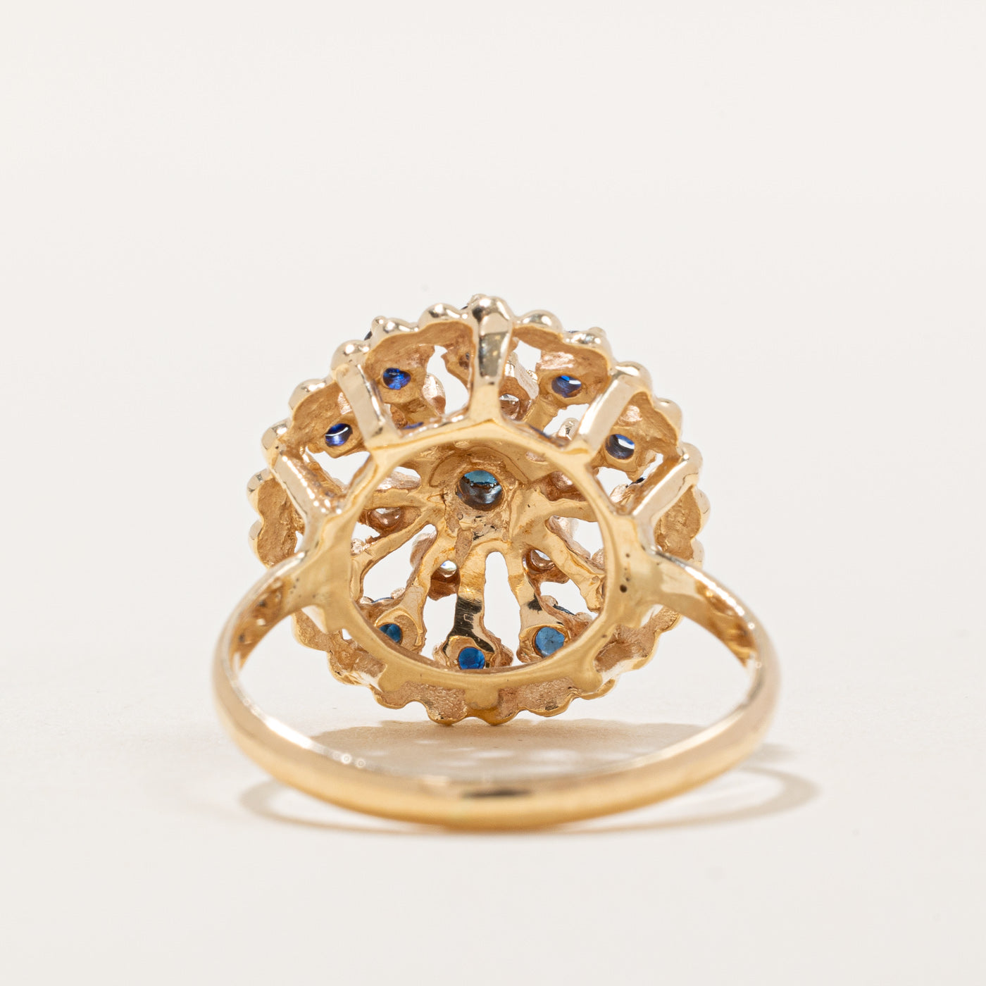 Exquisite 0.35ctw Sapphire & Diamond Ring with 0.06ctw Diamonds - Size 6.5 - Elegant Jewelry for Engagement, Anniversary & Special Occasions