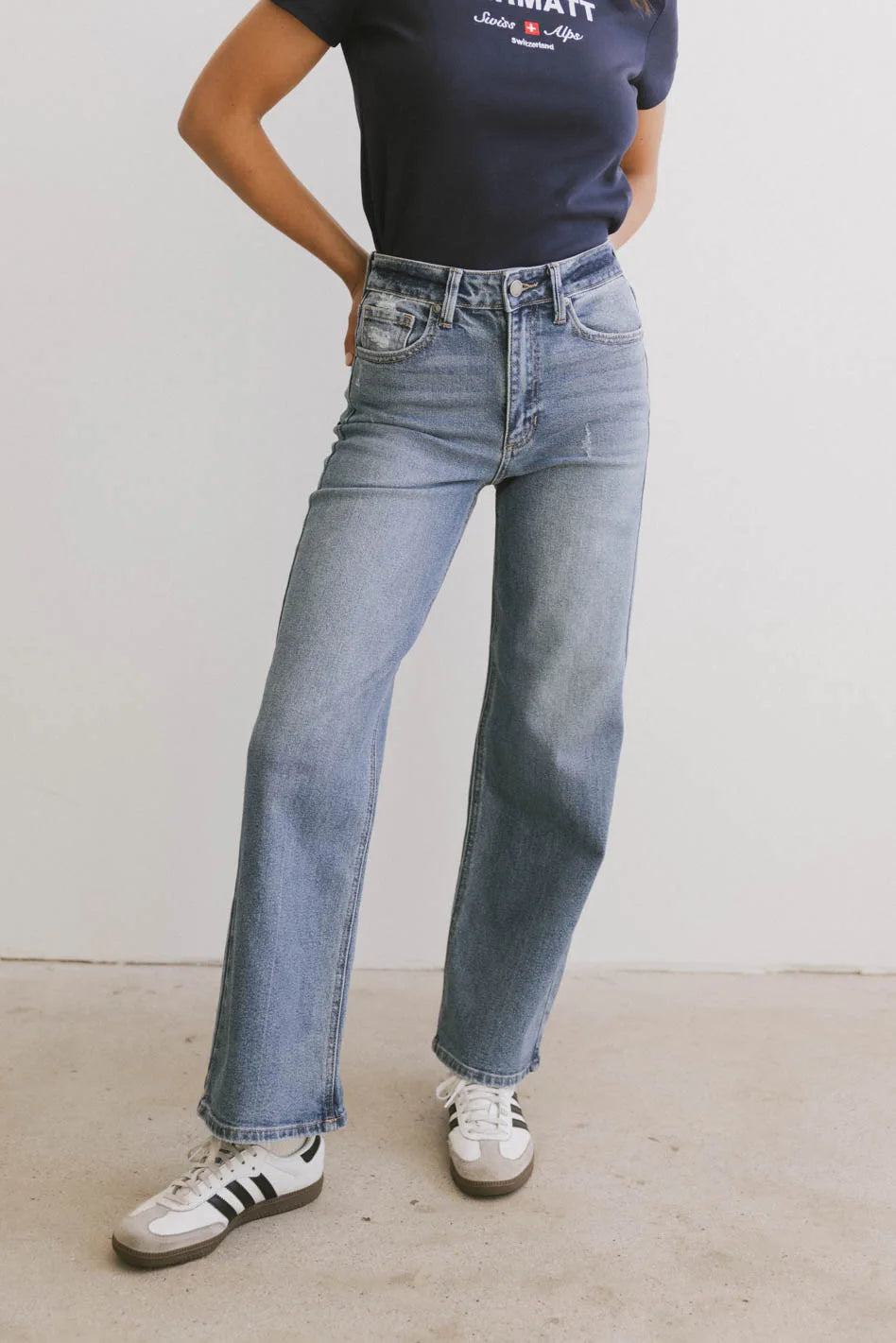 Ascott Straight Leg Jeans for Women - High Waist Stretch Denim Pants (Final Sale) | Perfect for Casual Wear, Office & Weekend Outfits