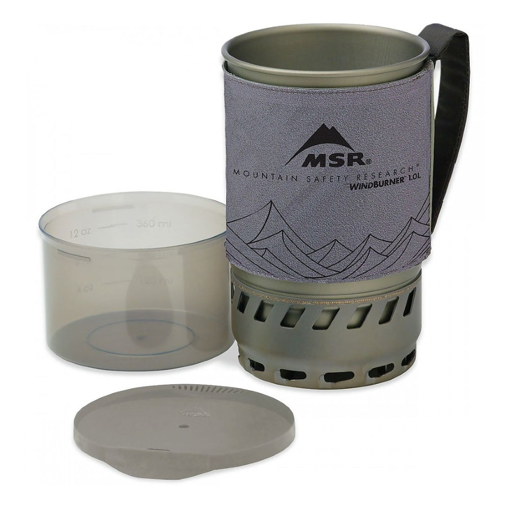 MSR WindBurner Personal Camping Stove Pot - 1L Capacity, Lightweight & Durable for Backpacking, Hiking & Outdoor Cooking (Grey)