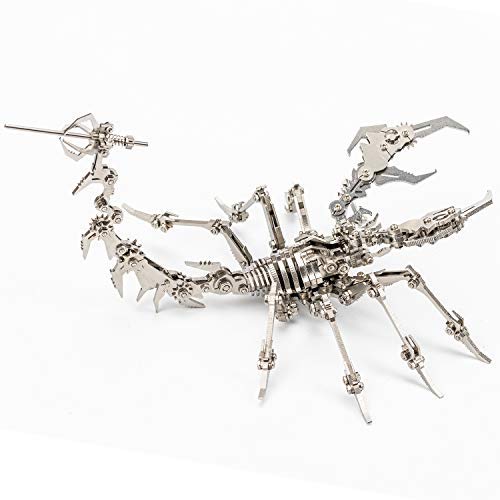3D Metal Model Kits for Adults - DIY Robot Scorpion & Insect Puzzle Building Toys with Joint Mobility | Christmas Gift Idea for Hobbyists & Collectors | Perfect for Stress Relief, STEM Education & Home Decoration