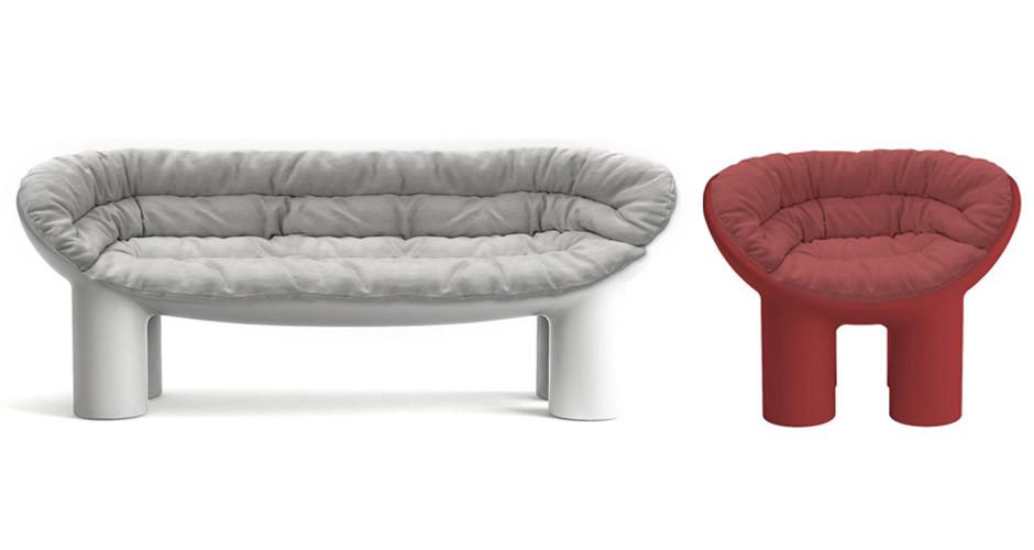 Driade Roly Poly Upholstered Chair - Modern Accent Chair for Living Room, Bedroom & Office - Comfortable Lounge Seating for Home Decor
