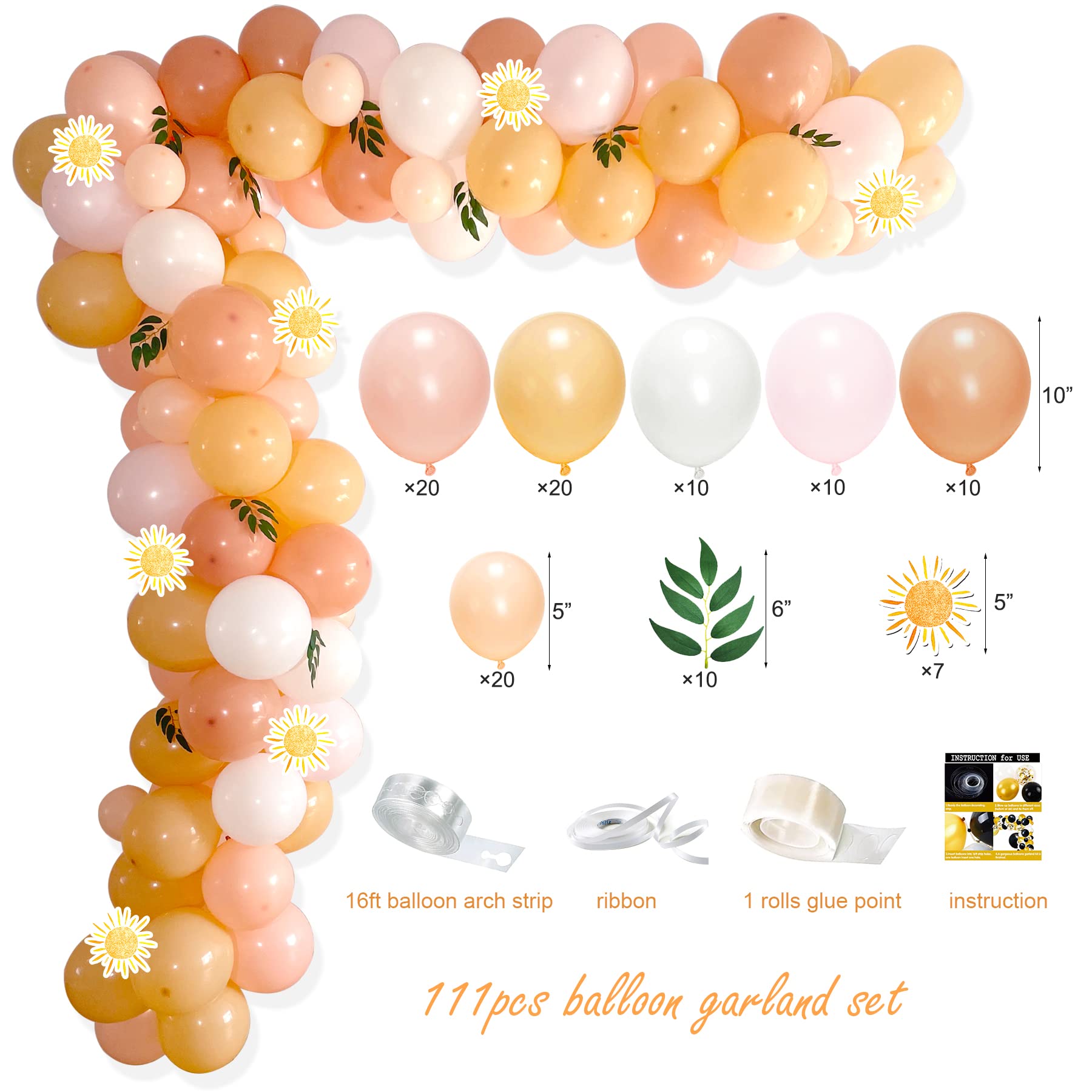 First Birthday Boho Backdrop & Decorations - Sun Theme Party Supplies for 1st Birthday Celebrations, Baby Showers & Photoshoots