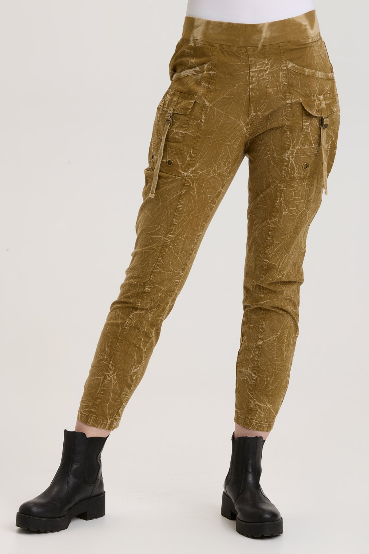 Joci High Waist Leggings for Women - Stone Wash Arrowhead Design, Comfortable Yoga Pants for Workout, Running & Casual Wear