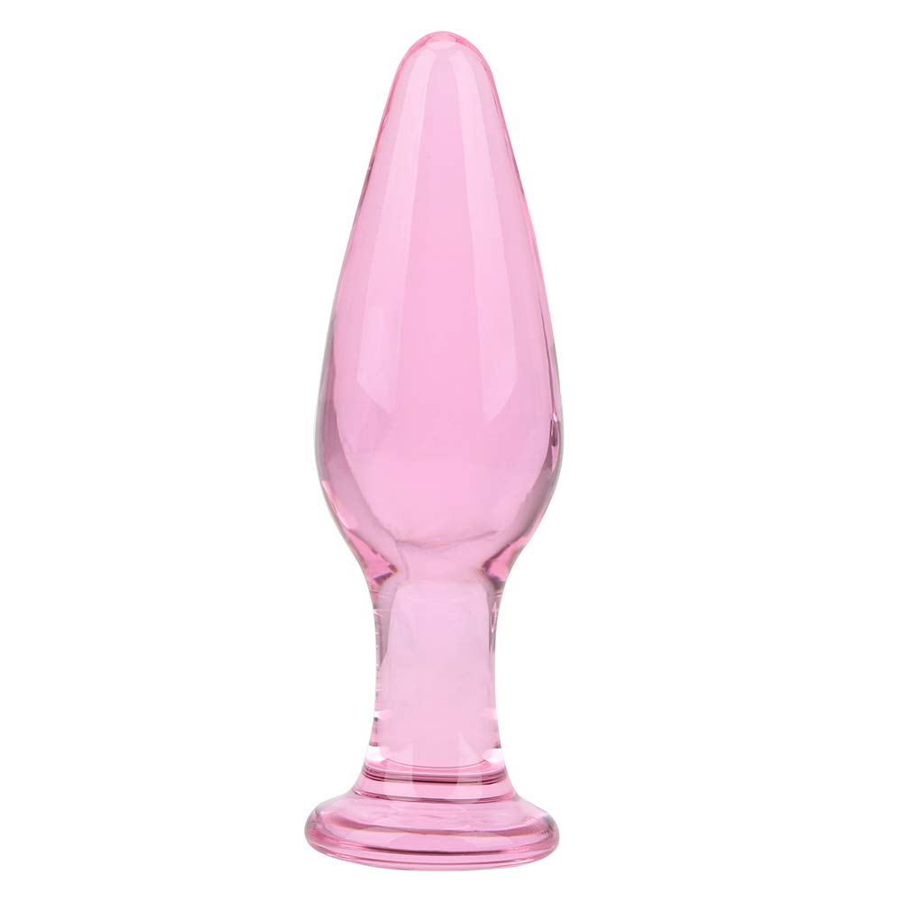 Small Pink Glass Anal Plug - Beginner Friendly Butt Plug for Safe & Pleasurable Anal Play | Perfect for Couples & Solo Exploration
