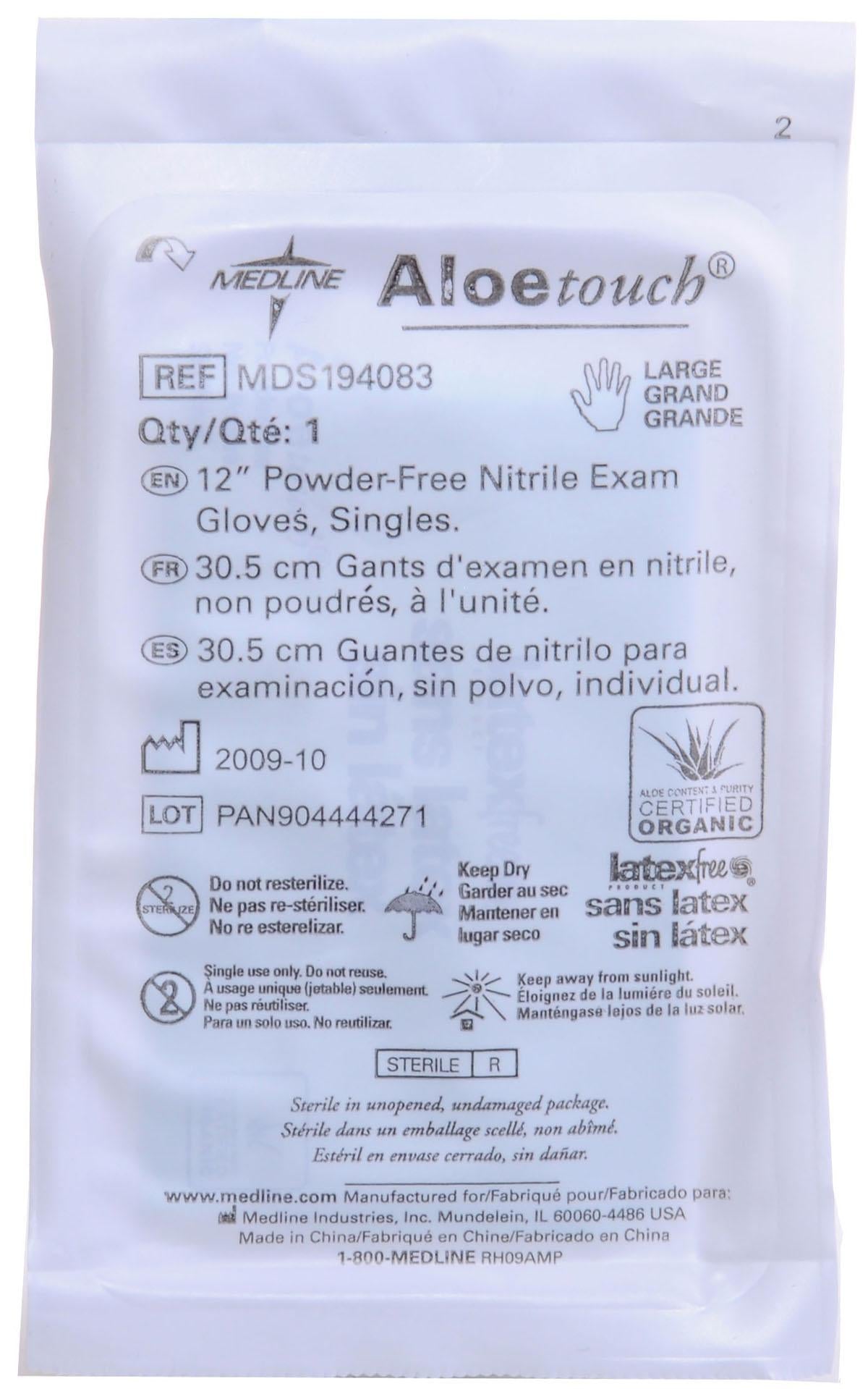 Aloetouch 12 Powder-Free Nitrile Exam Gloves - Latex-Free, Disposable Medical Gloves for Healthcare, Food Handling & Tattoo Artists (100 Count) - Ideal for Doctors, Nurses, Salon & Tattoo Professionals