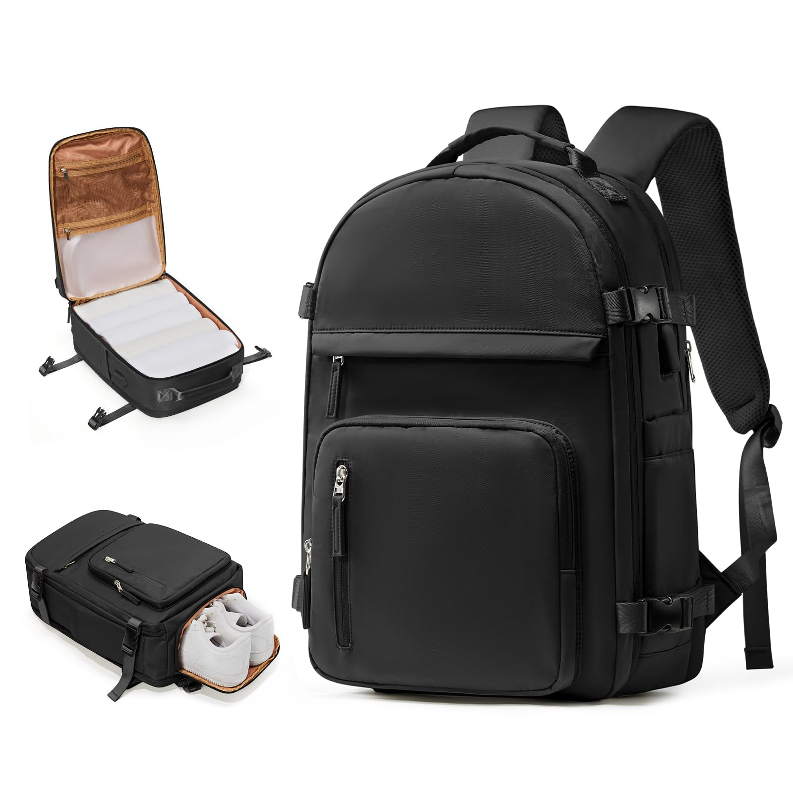 Large Travel Backpack for Women & Men - 18x14x8 Inch Carry-On Flight Approved Backpack, Personal Item Bag for Air Travel, Hiking, Business Trips & Daily Commute