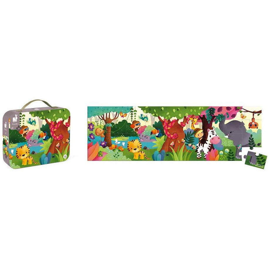 Jungle 36 Piece Puzzle Set with Poster - Fun Educational Toy for Kids Ages 3-5, Perfect for Family Game Night & Preschool Learning Activities