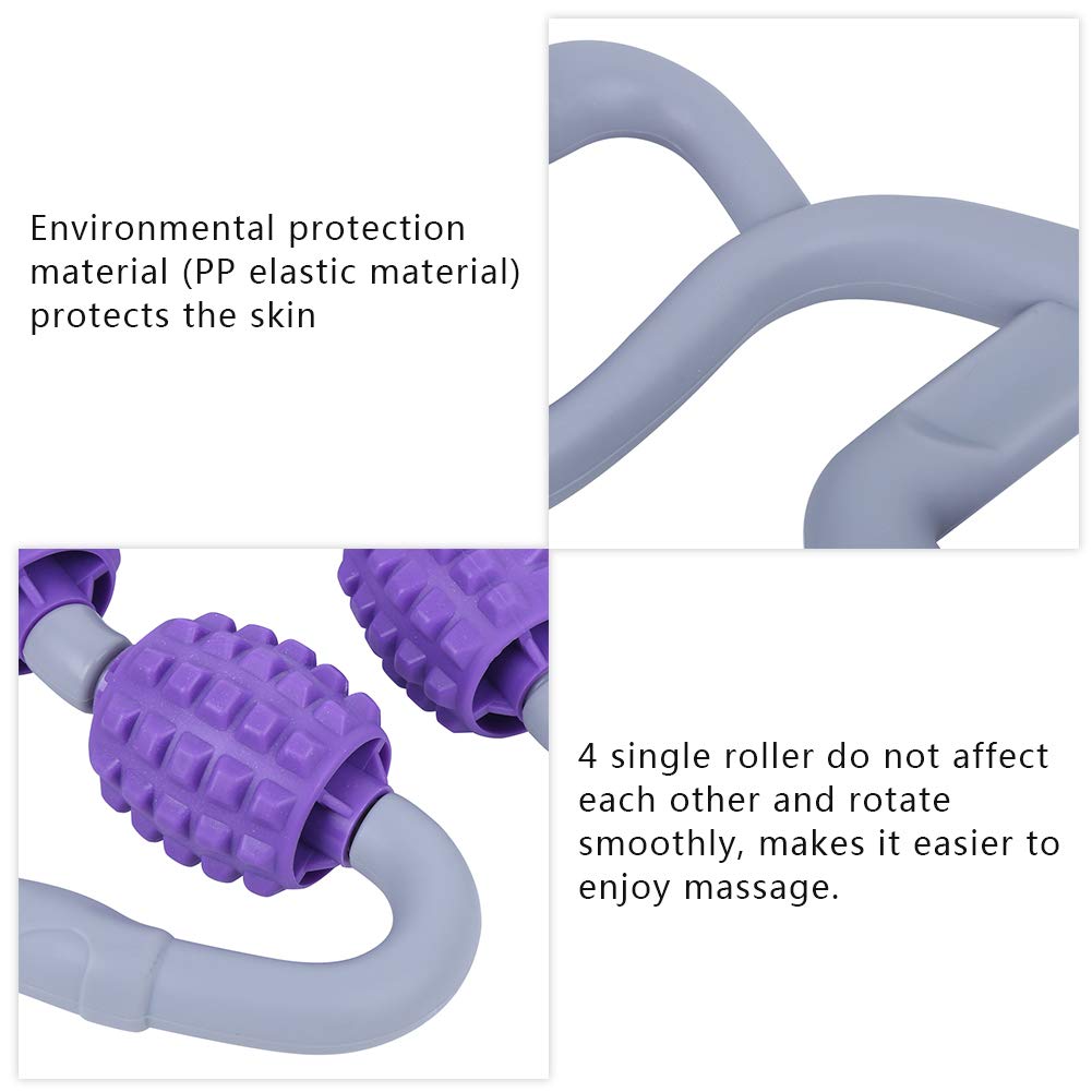 Dark Purple Yoga Foam Roller Leg Massager Ring - Fitness & Muscle Recovery Equipment for Home, Gym & Physical Therapy | Relieve Sore Muscles, Improve Flexibility & Post-Workout Recovery