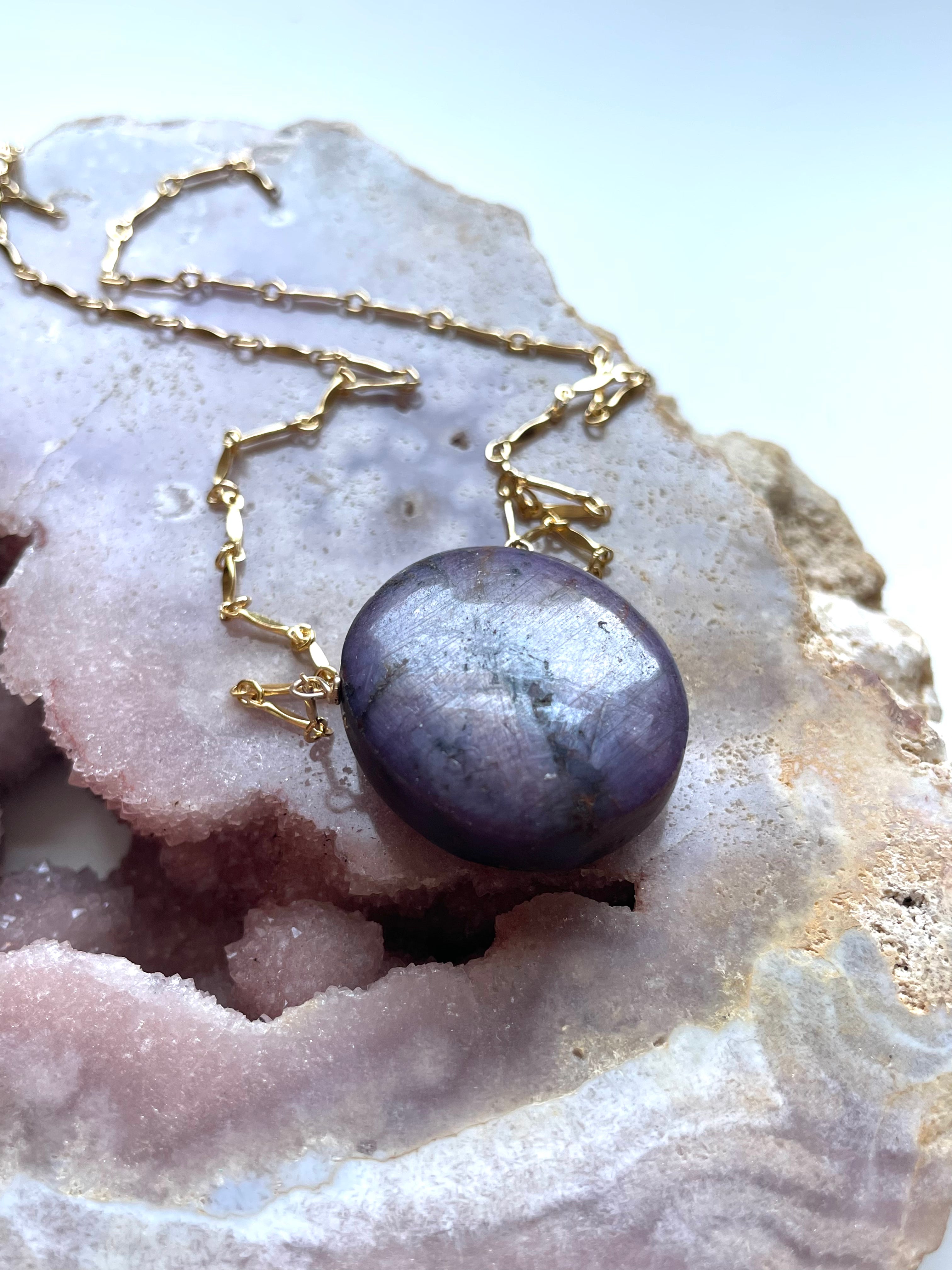 Large Genuine Ruby Pendant Necklace - 14K Gold Statement Jewelry for Women | Elegant Gift for Anniversary, Valentine's Day & Special Occasions