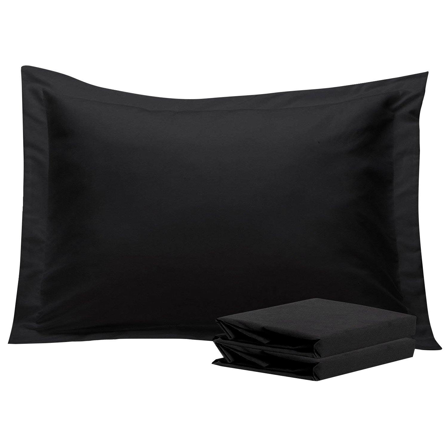 2 Pack 100% Soft Microfiber Pillow Shams - Hypoallergenic & Breathable Bedding Set by NTBAY® | Perfect for Bedroom, Guest Room & Hotel Decor
