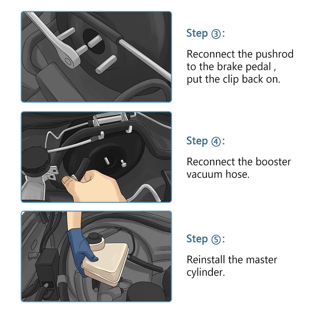 Chevy Blazer 1998-2005 & S10 Pickup 1998-2004 Vacuum Power Brake Booster Assembly Replacement - Improve Braking Performance for Off-Road & Daily Driving