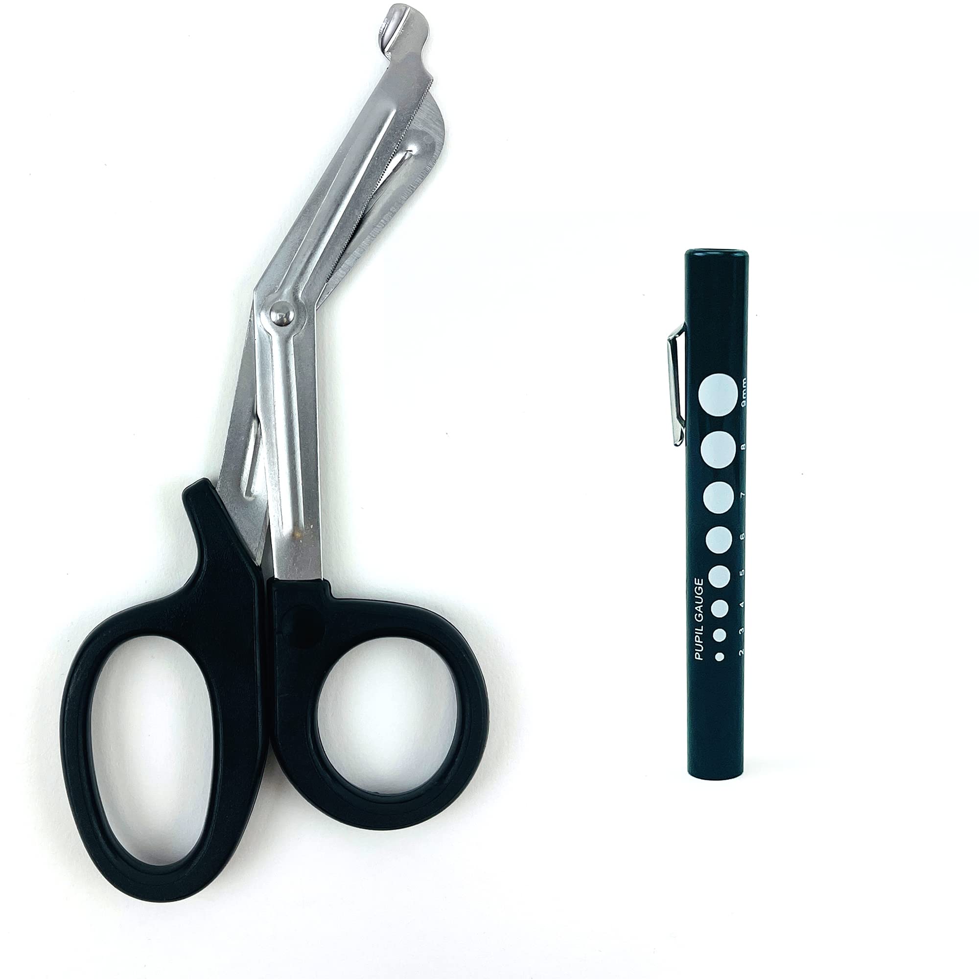 Professional 8-Piece Medical Diagnostics Kit - Taylor Reflex Hammer, C128 & C512 Tuning Forks, Bandage Scissors, Pupil Gauge Pen Light, Buck Hammer & Pin Wheel in Black Carrying Case - Perfect for Neurological Exams, Physical Therapy & Clinical Assessments