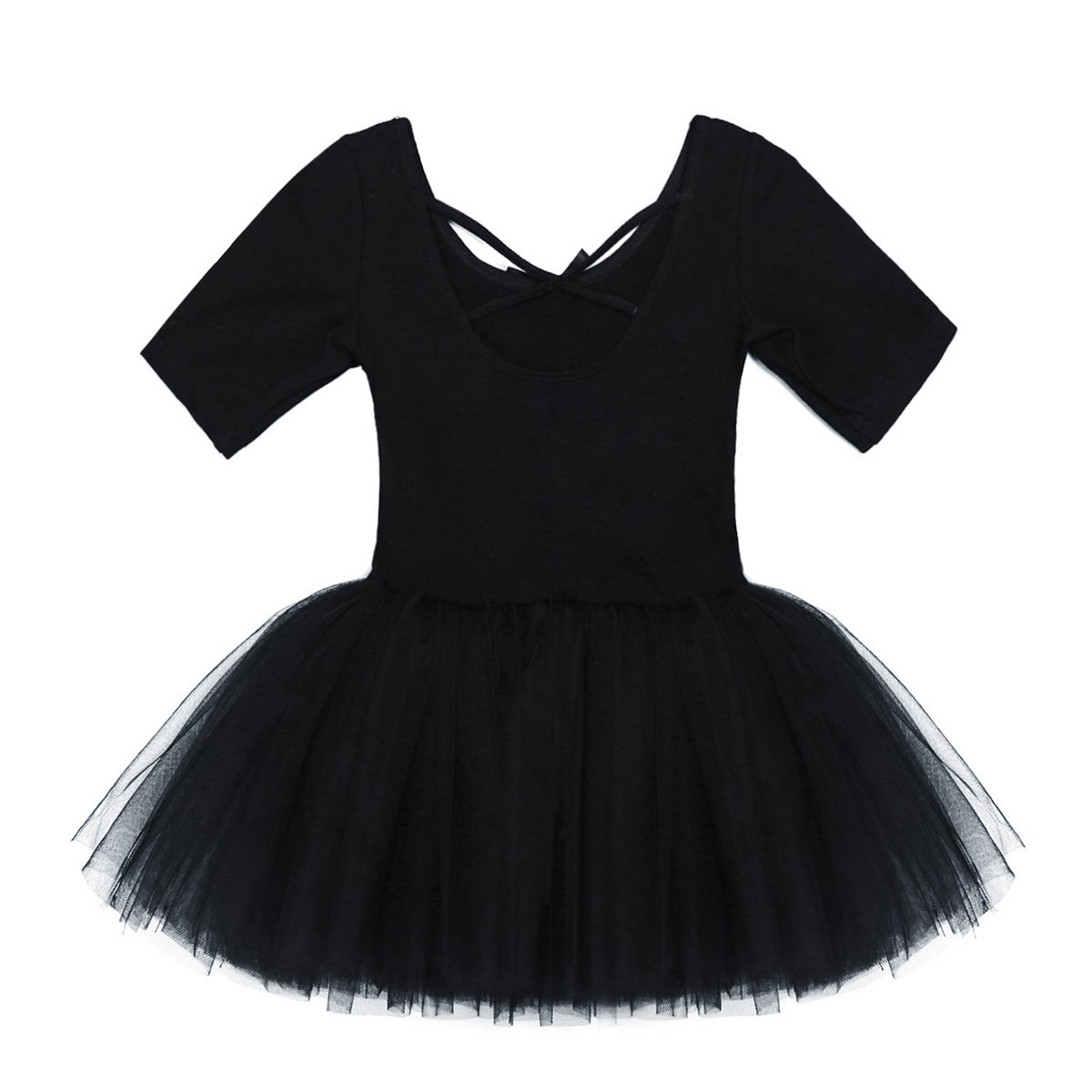 Girls Ruffle Sleeve Ballet Dance Dress - Gymnastic Leotard with Tutu Skirt | Classic Dance Costume for Ballet, Gymnastics & Recitals | Perfect for Performances, Practice & Dance Classes