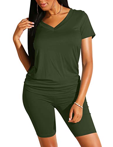 Z-short Sleeve Shorts Set-army Green