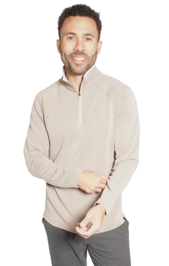 Fundamental Coast Timberwolf 1/2 Zip Fleece Pullover - Warm & Stylish Men's Quarter-Zip Sweatshirt for Outdoor Hiking, Camping & Casual Wear