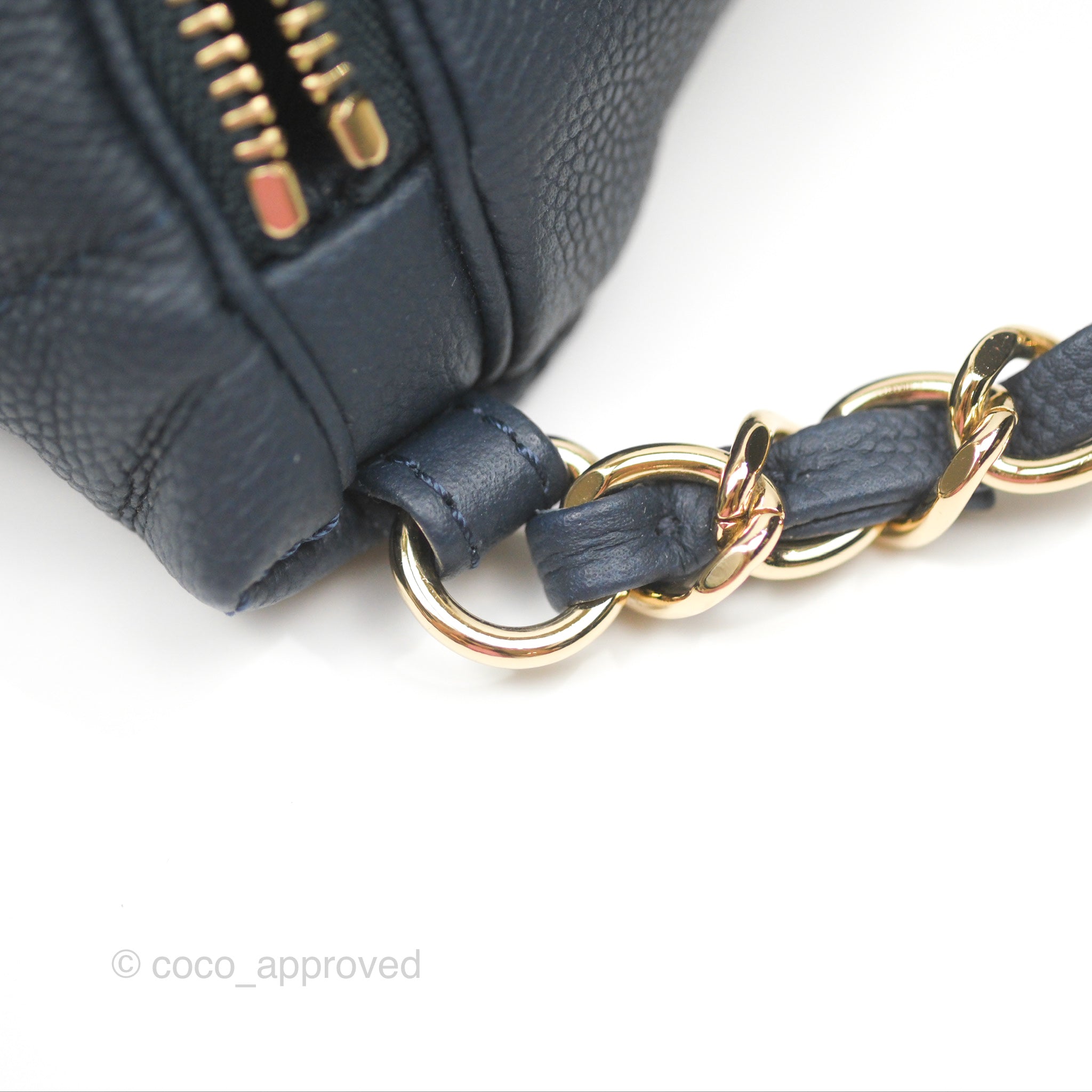 Chanel Business Affinity Waist Belt Bag in Navy Caviar Leather with Gold Hardware - Perfect for Work, Travel & Evening Events